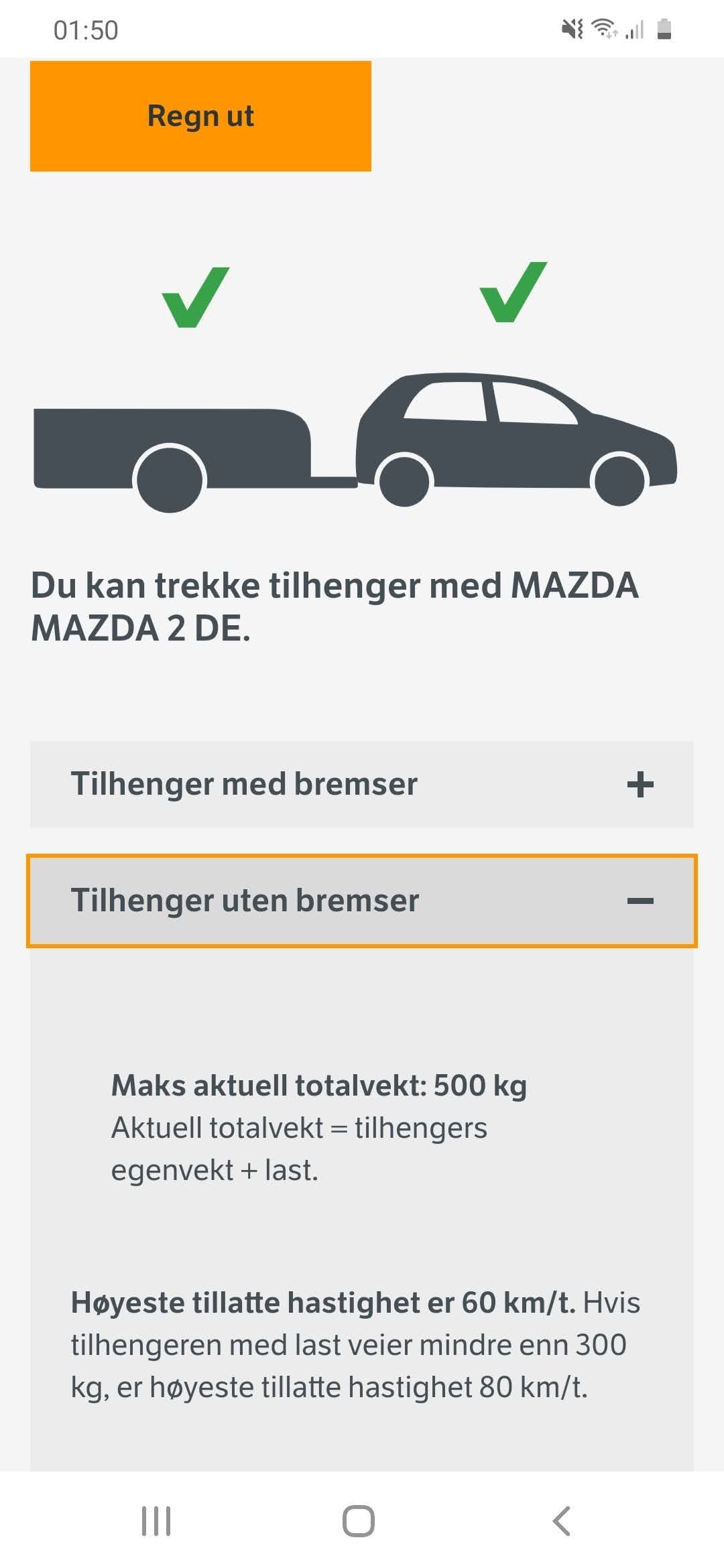 Mazda 2 med Tilhengerfeste