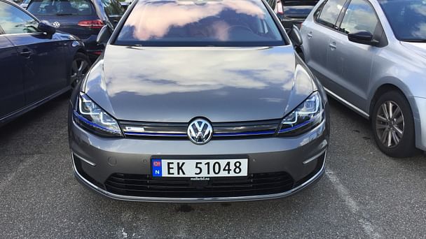 Volkswagen e-Golf med Vinterdekk