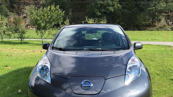 Nissan Leaf med Vinterdekk