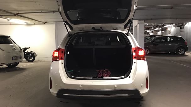 Toyota Auris med Sykkelstativ