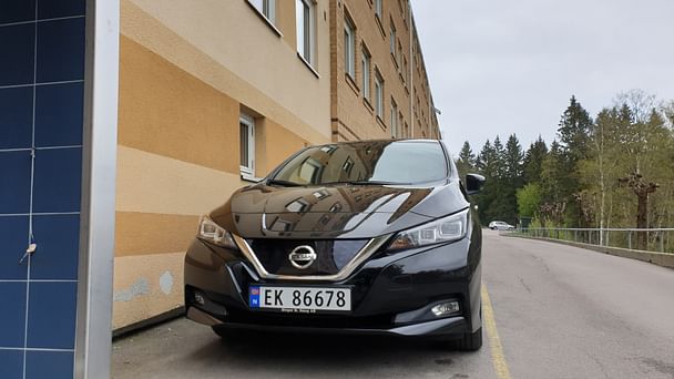Nissan Leaf med Sykkelstativ
