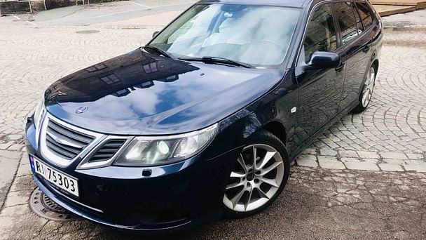 Saab 9-3 Estate med Sykkelstativ