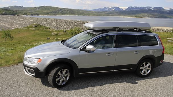 Volvo XC70 med Skistativ