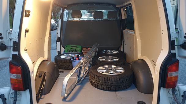 Volkswagen Transporter med Vinterdekk