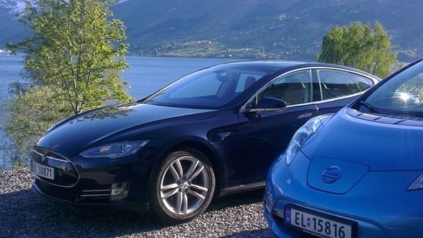 Tesla Model S med Vinterdekk