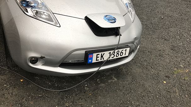 Nissan Leaf med Vinterdekk