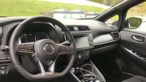 Nissan Leaf med Sykkelstativ