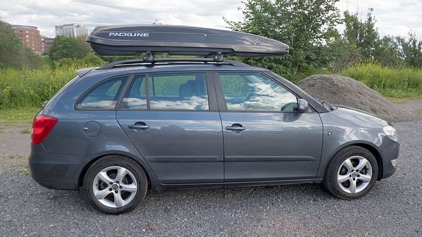 Skoda Fabia Combi med Skistativ