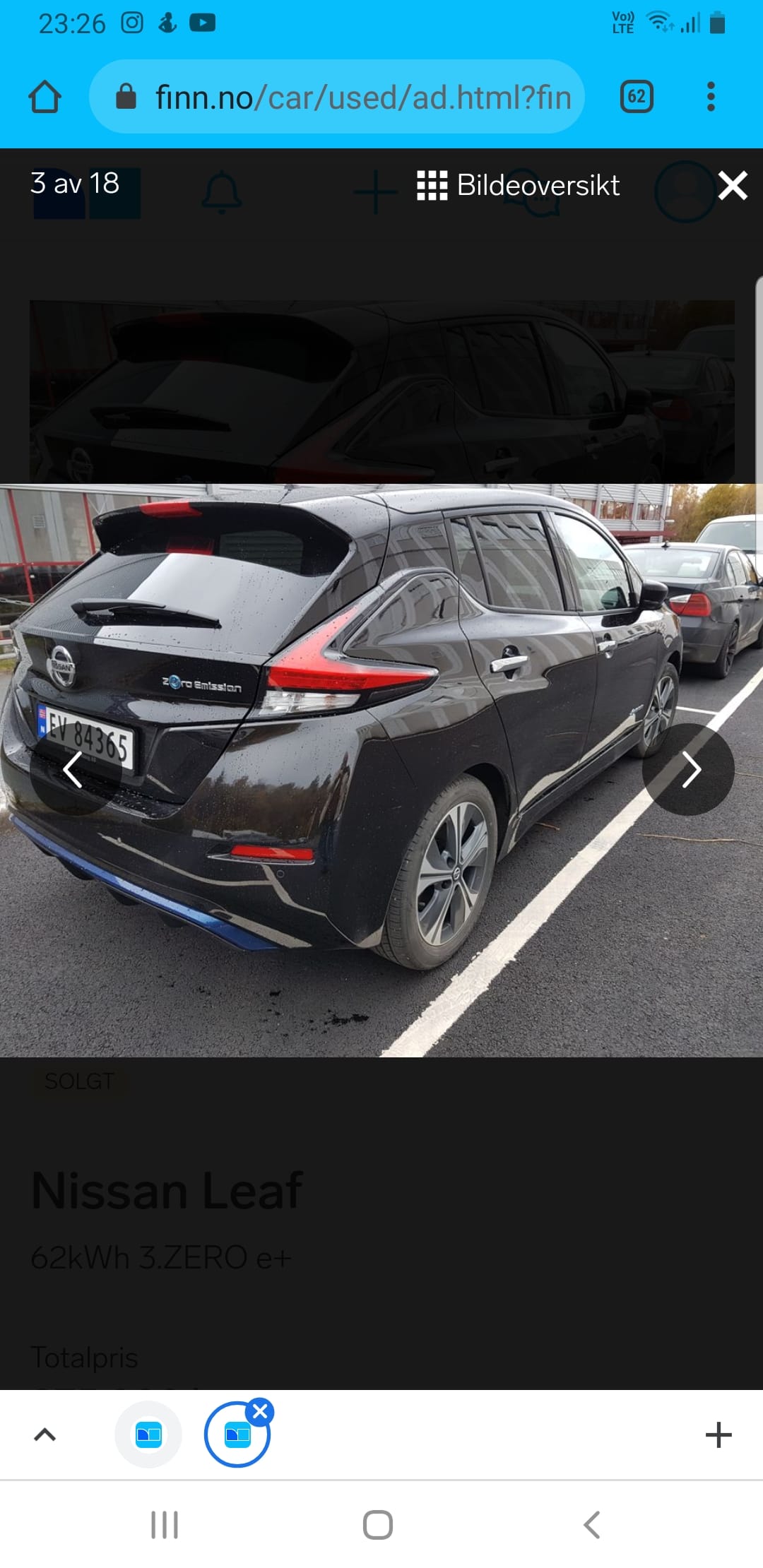 Nissan Leaf avec Siège bébé