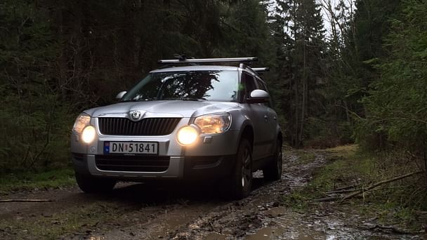 Skoda Yeti med Sykkelstativ