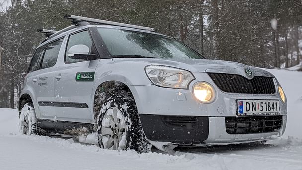 Skoda Yeti med Vinterdekk