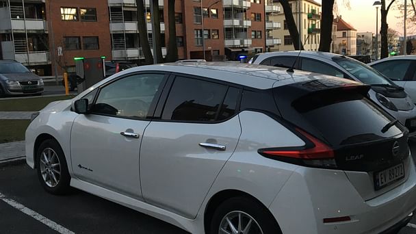 Nissan Leaf med Vinterdekk