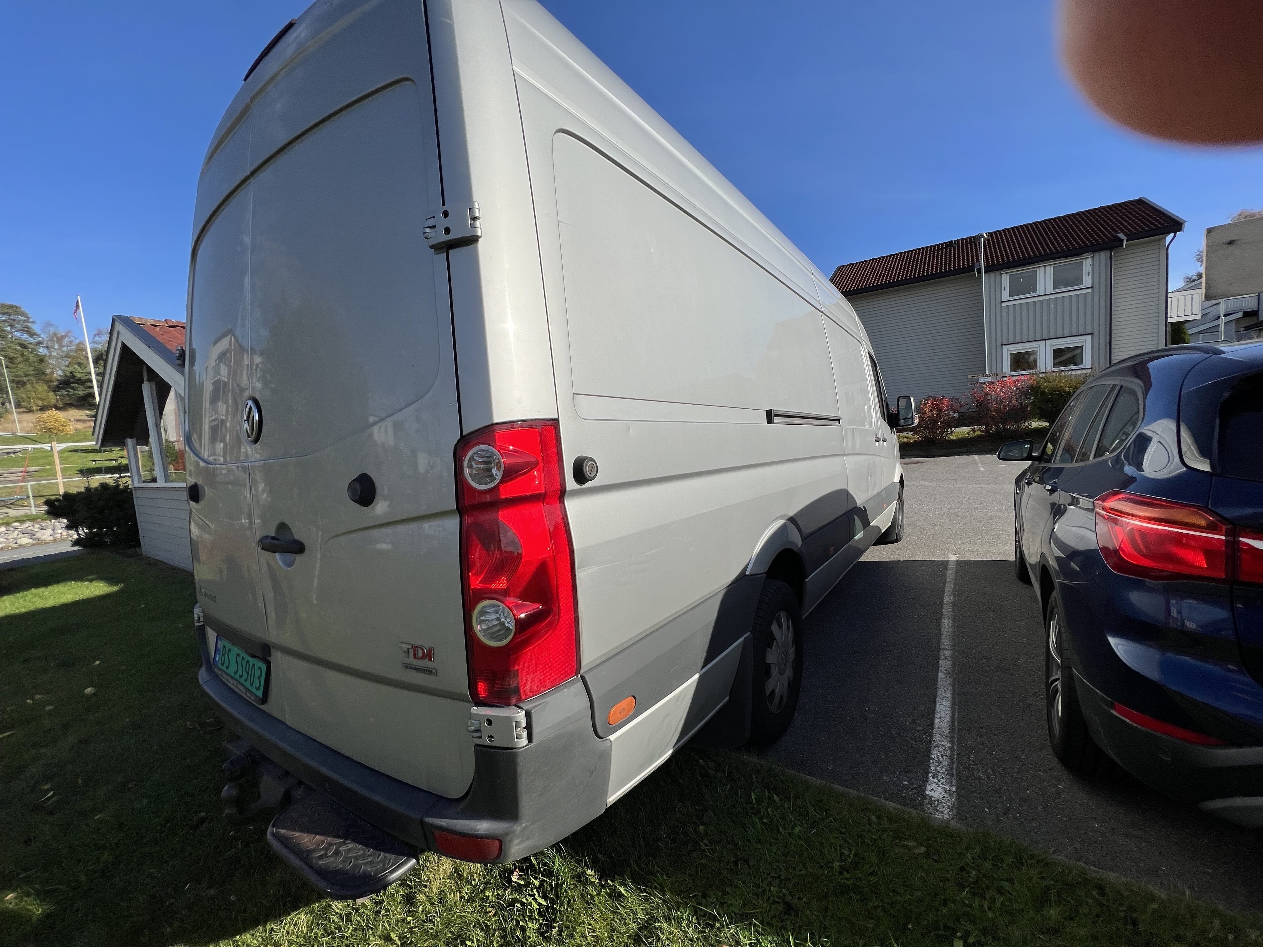 Volkswagen Crafter med Snøkjettinger