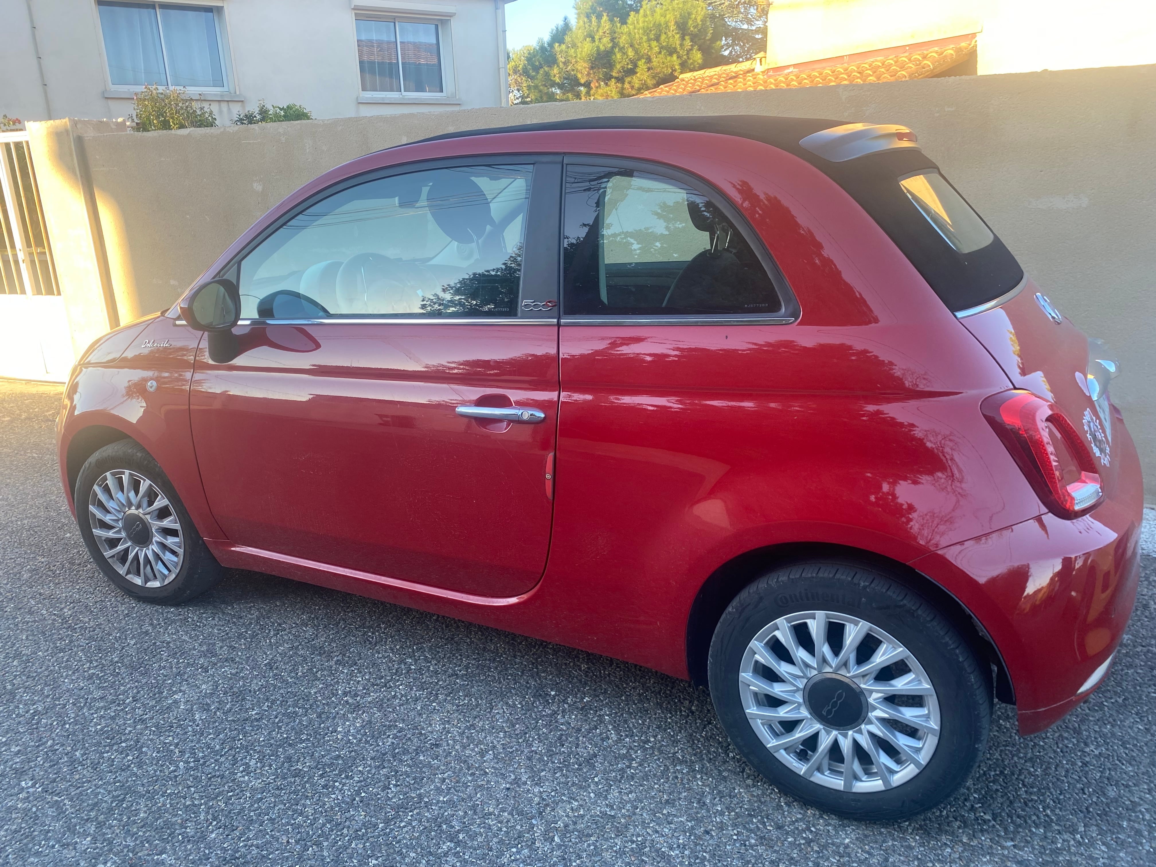 Fiat 500 C met Achteruitrijcamera