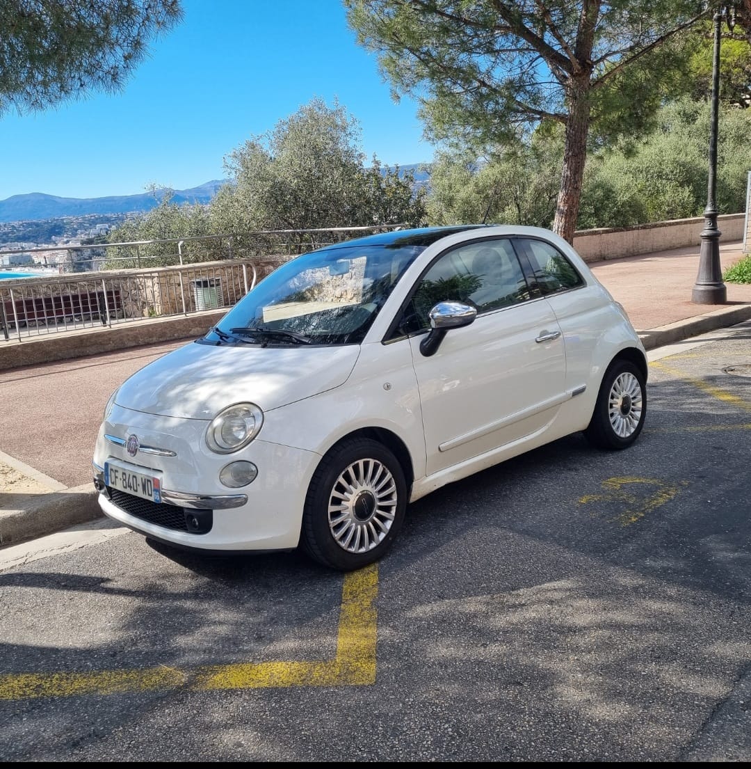 Fiat 500 Toit panoramique, Clim, Bluetooth, USB, super 95,, 2012, Essence 98