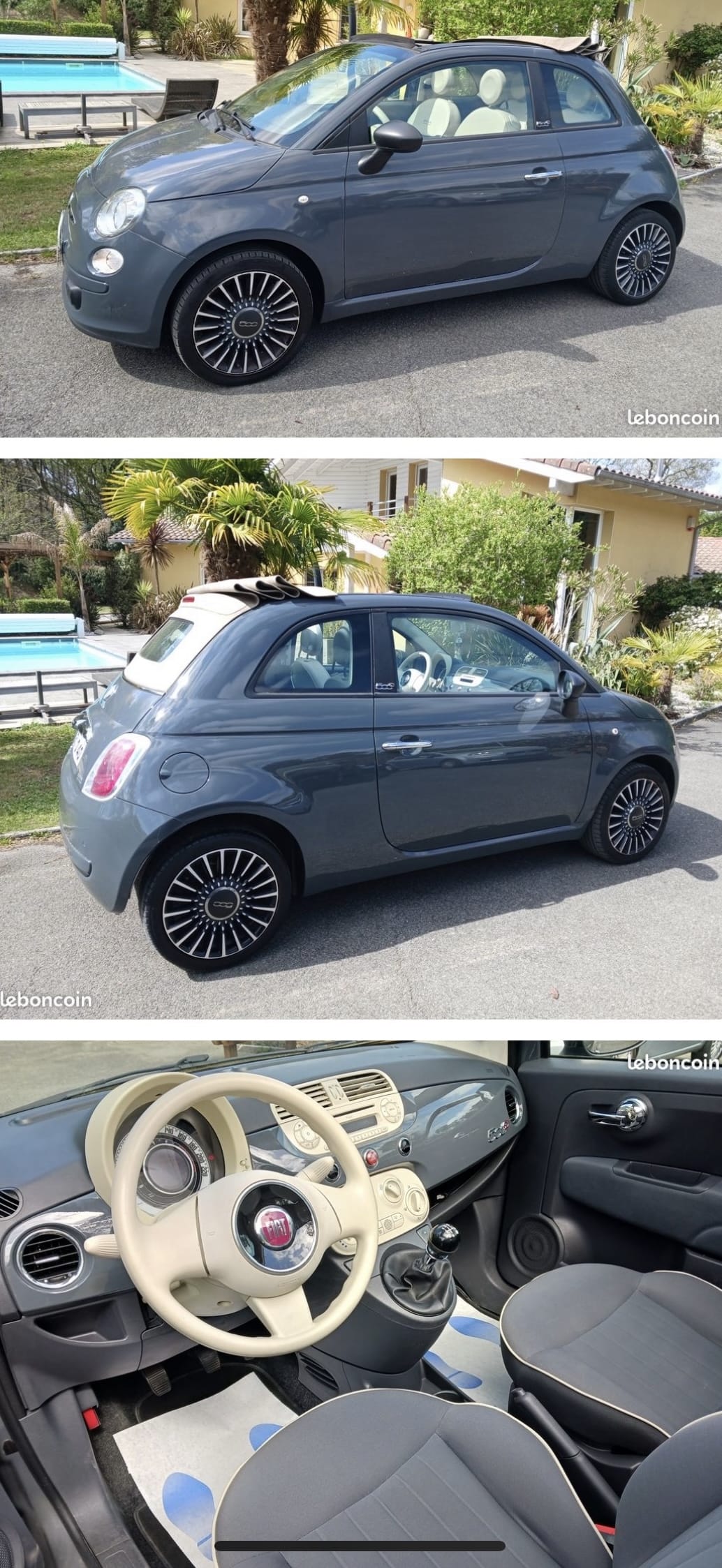 Fiat 500 C avec Climatisation