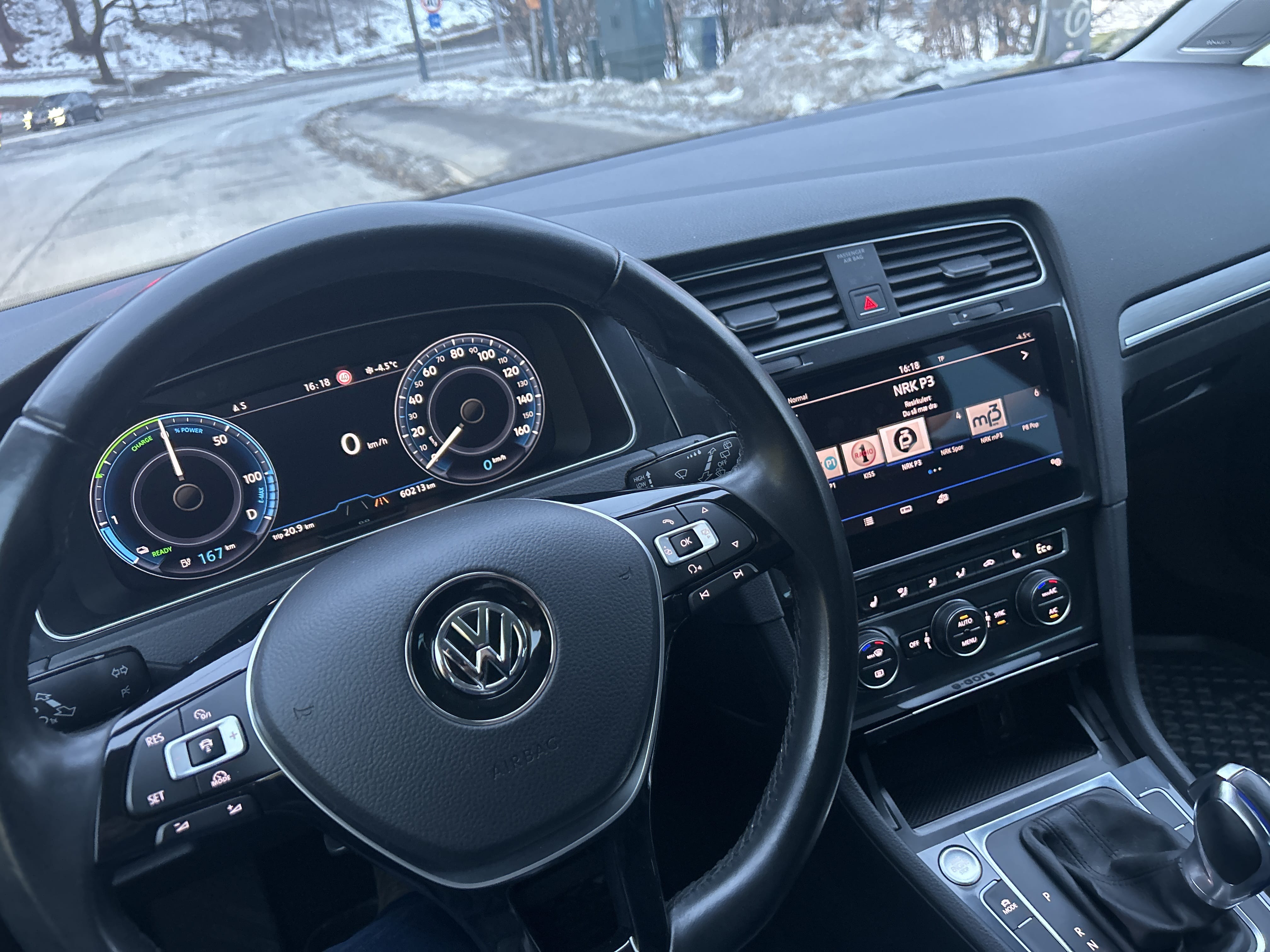 Volkswagen e-Golf med Cruisekontroll