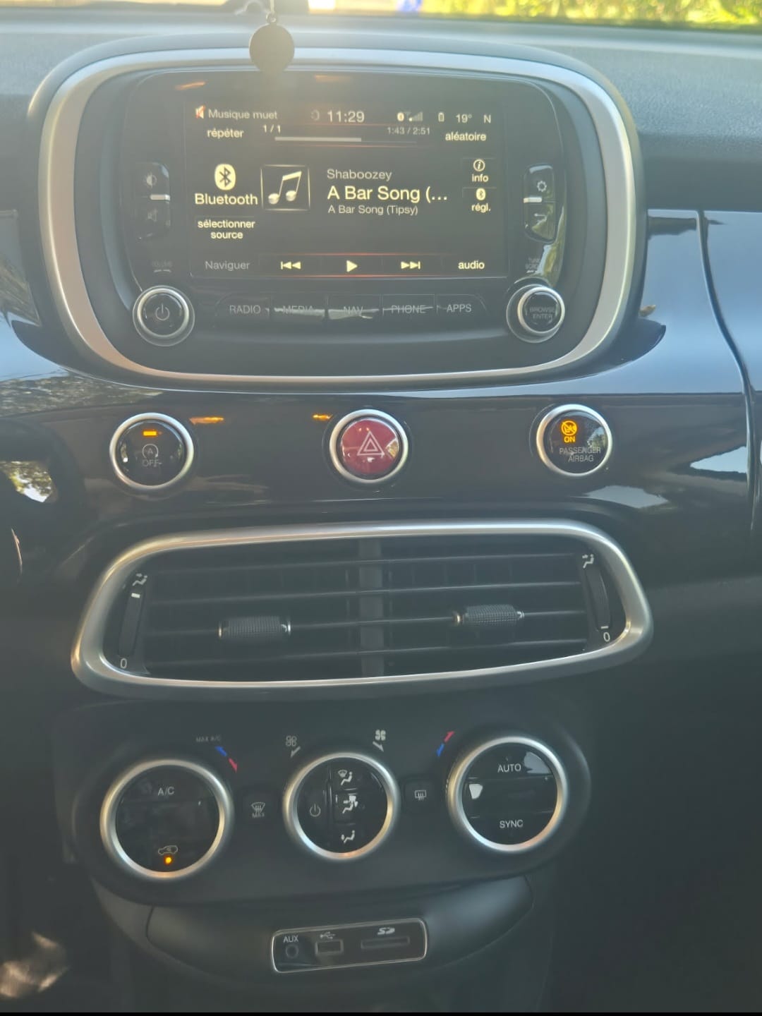 Fiat 500 X avec Audio Bluetooth