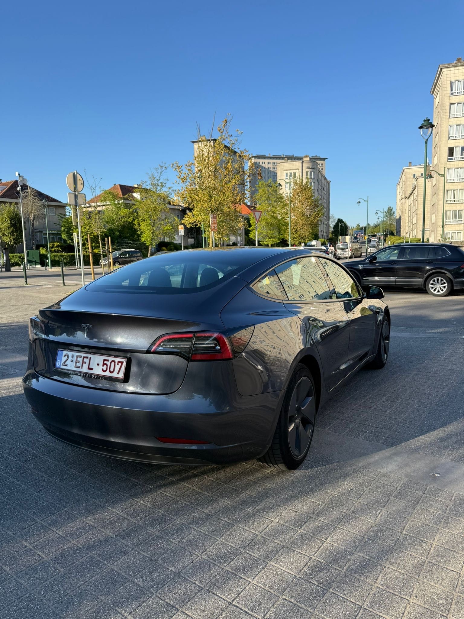 Tesla Model 3 with Backup camera