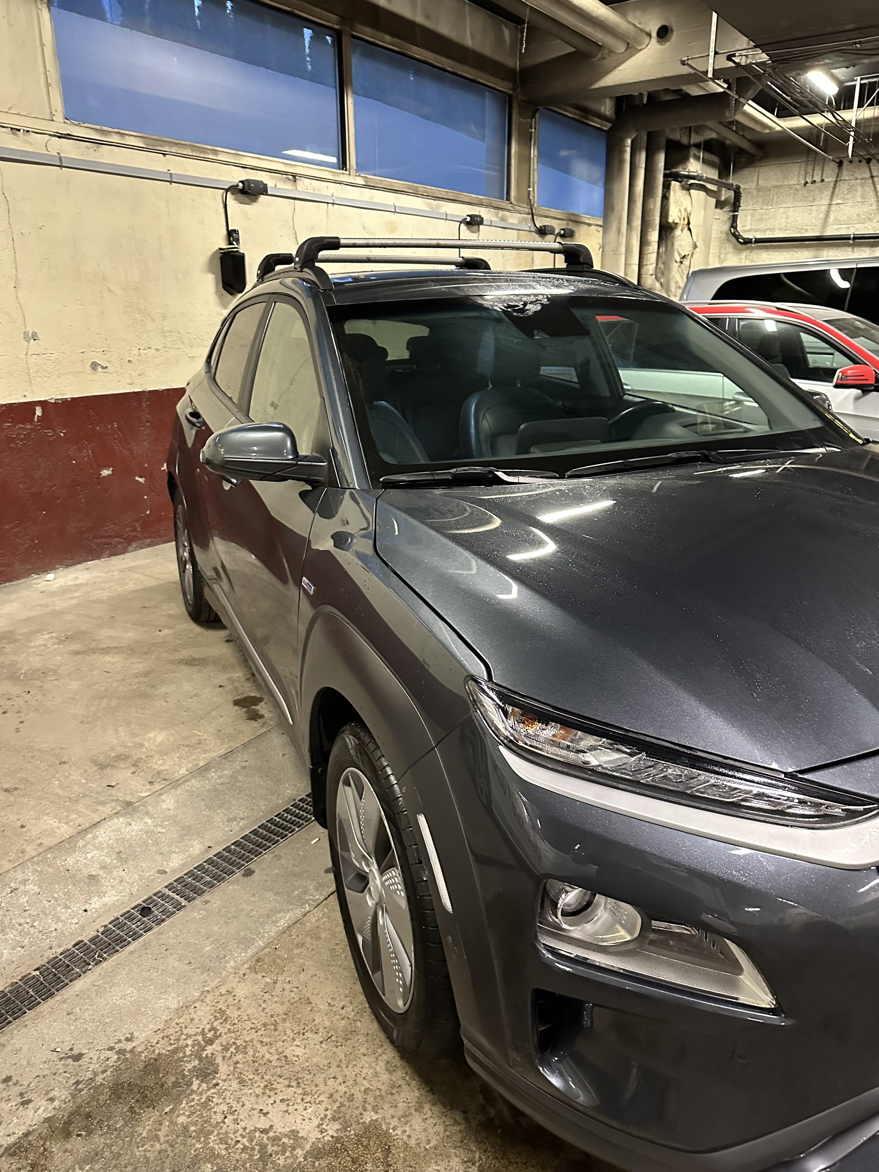 Hyundai Kona Electric with Baby seat