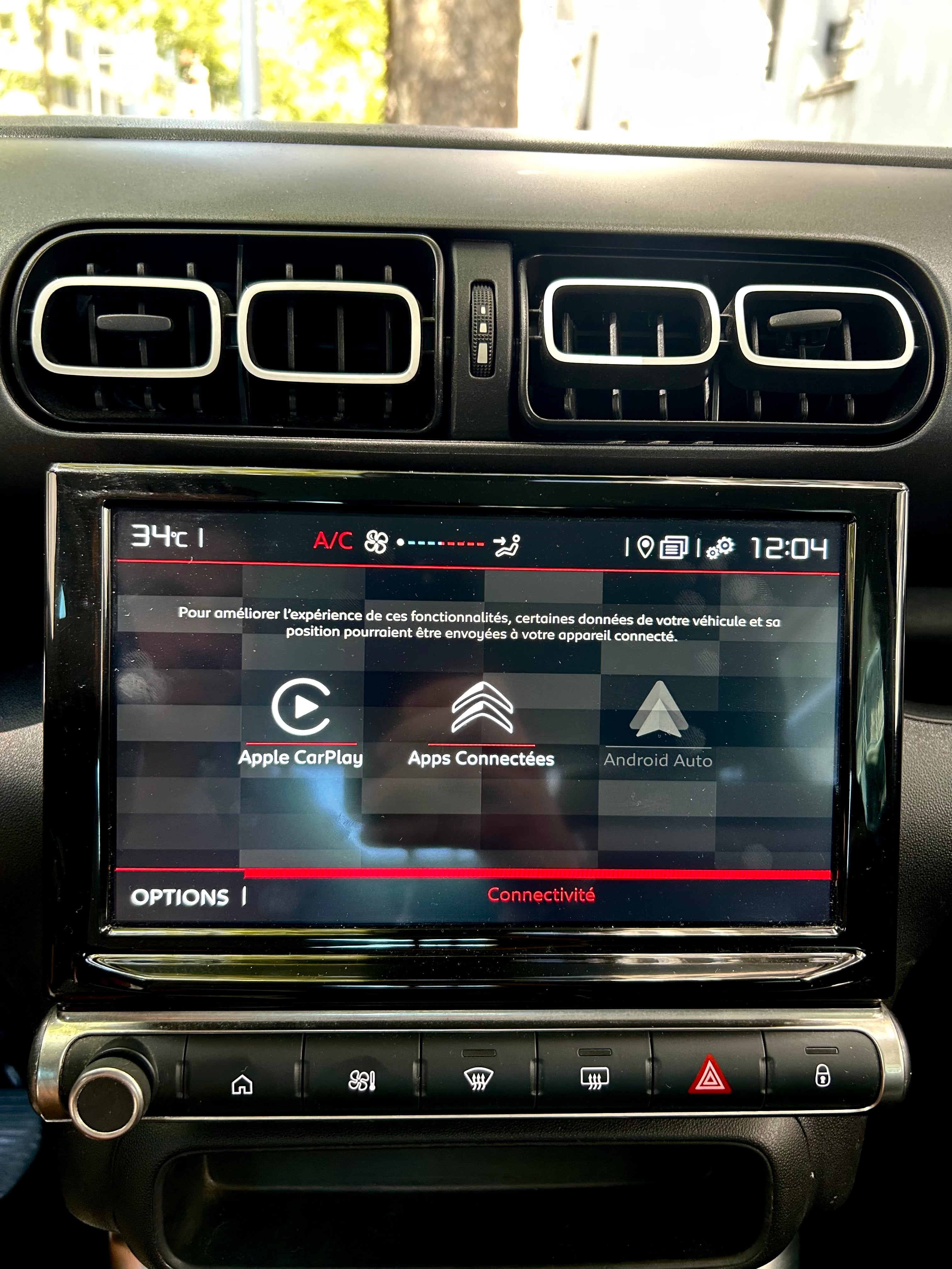 Citroen C3 Aircross avec Apple CarPlay