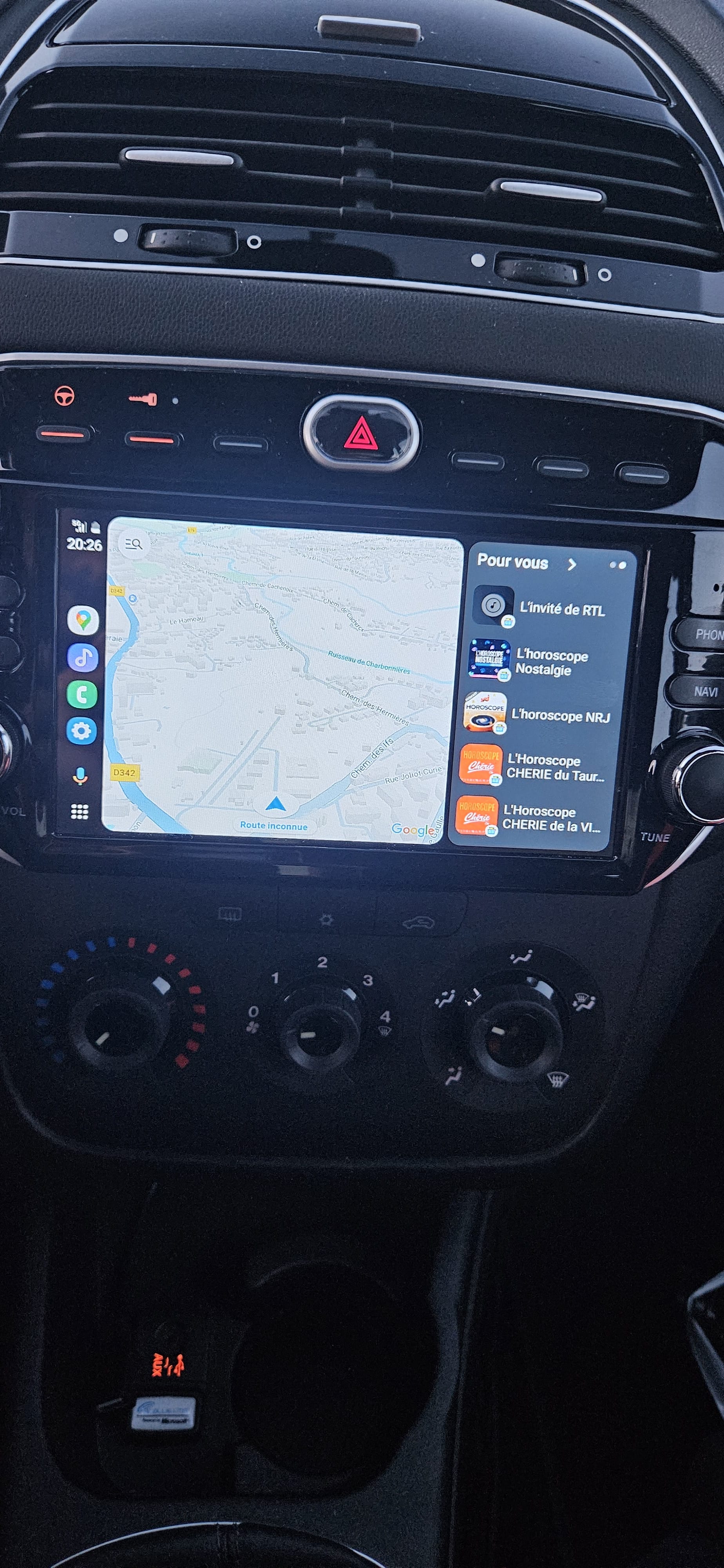 Fiat Punto avec Apple CarPlay