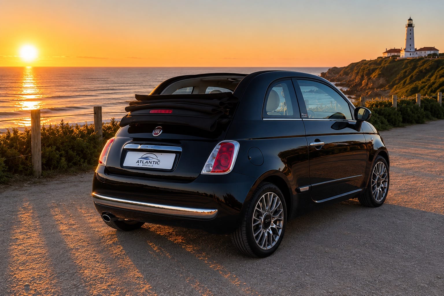 Fiat 500 C Cabriolet • Clim • Aéroport Biarritz avec Climatisation