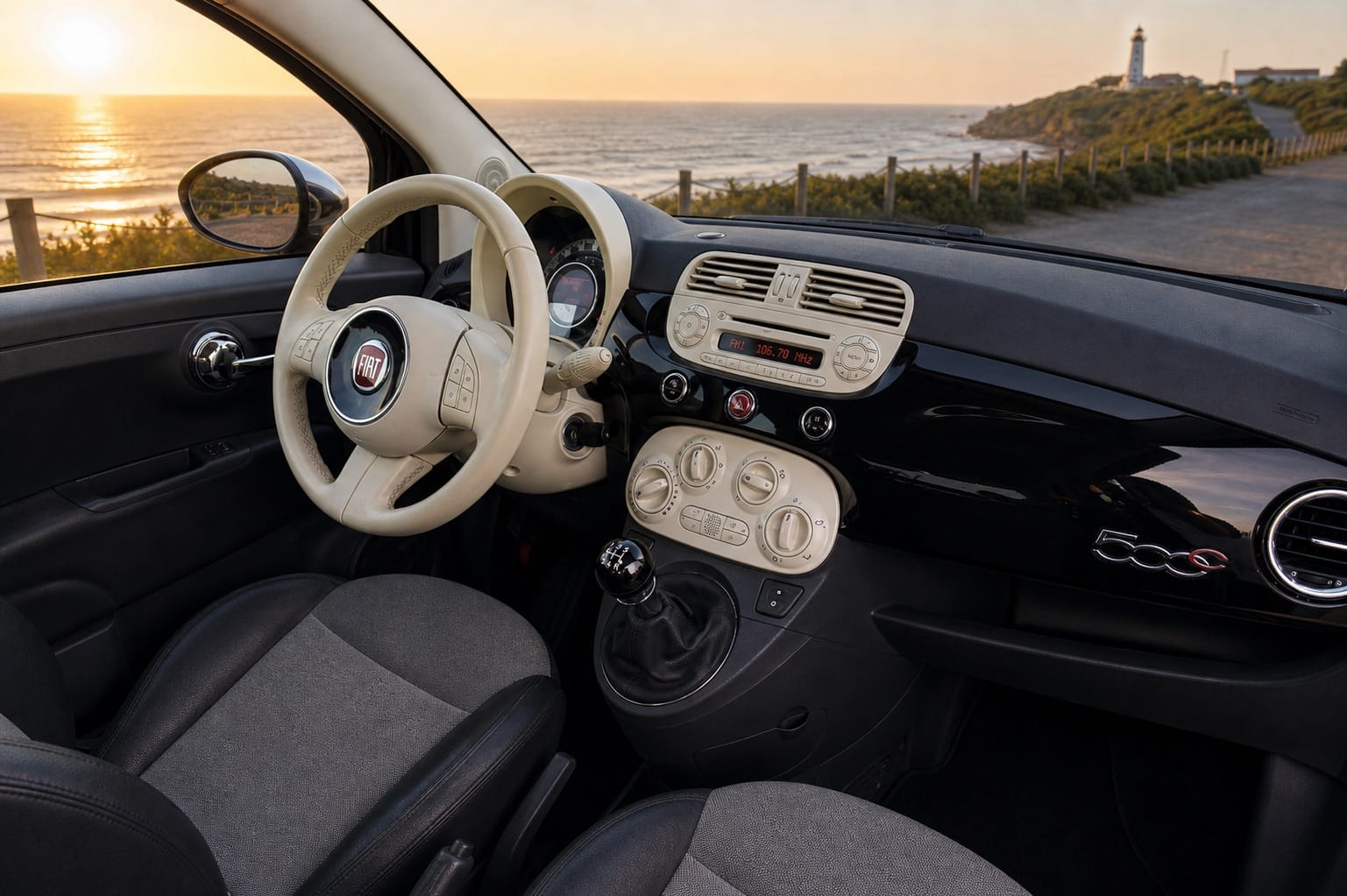Fiat 500 C Cabriolet • Clim • Aéroport Biarritz avec Port USB