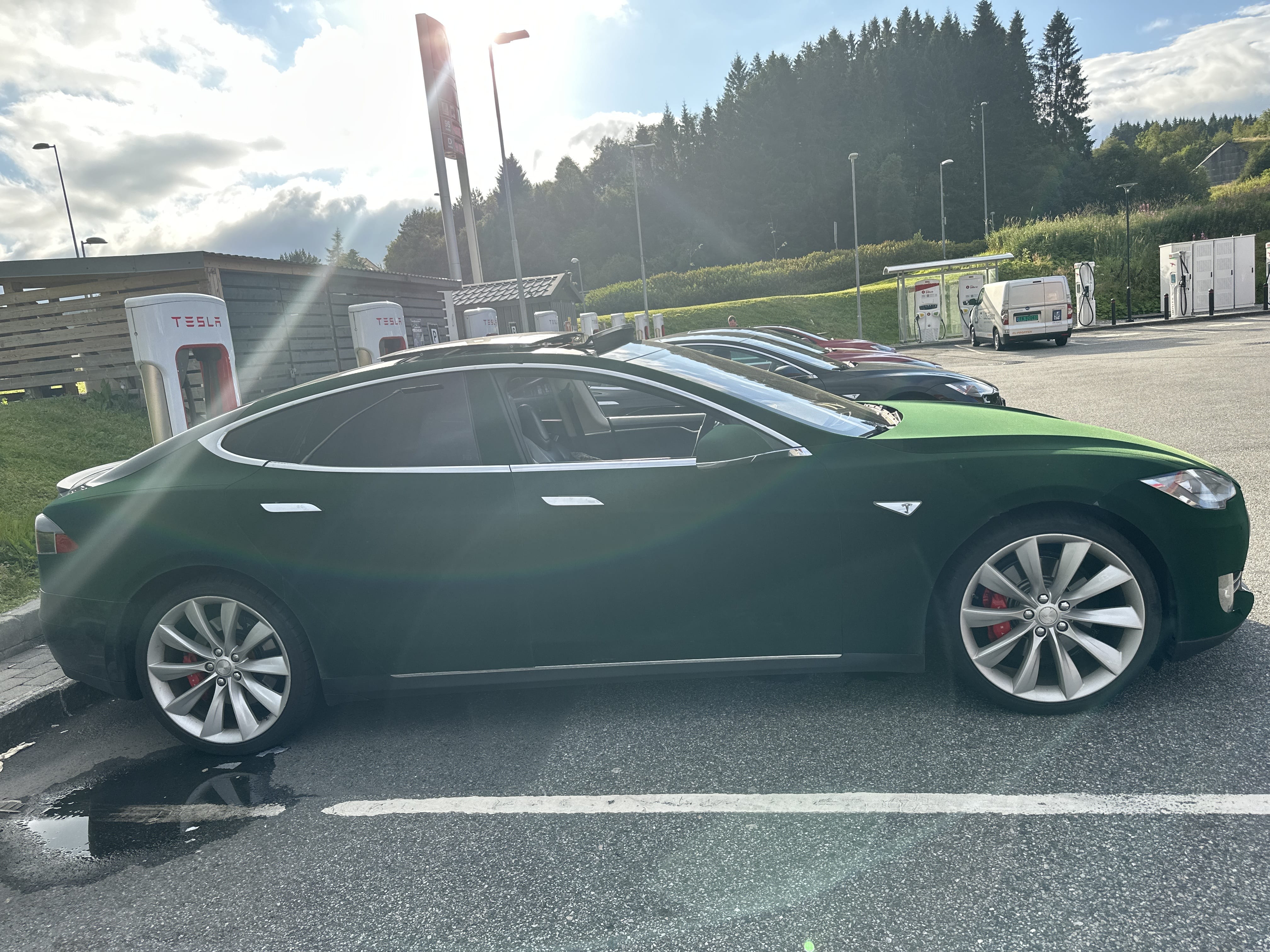 Tesla Model S med Aircondition