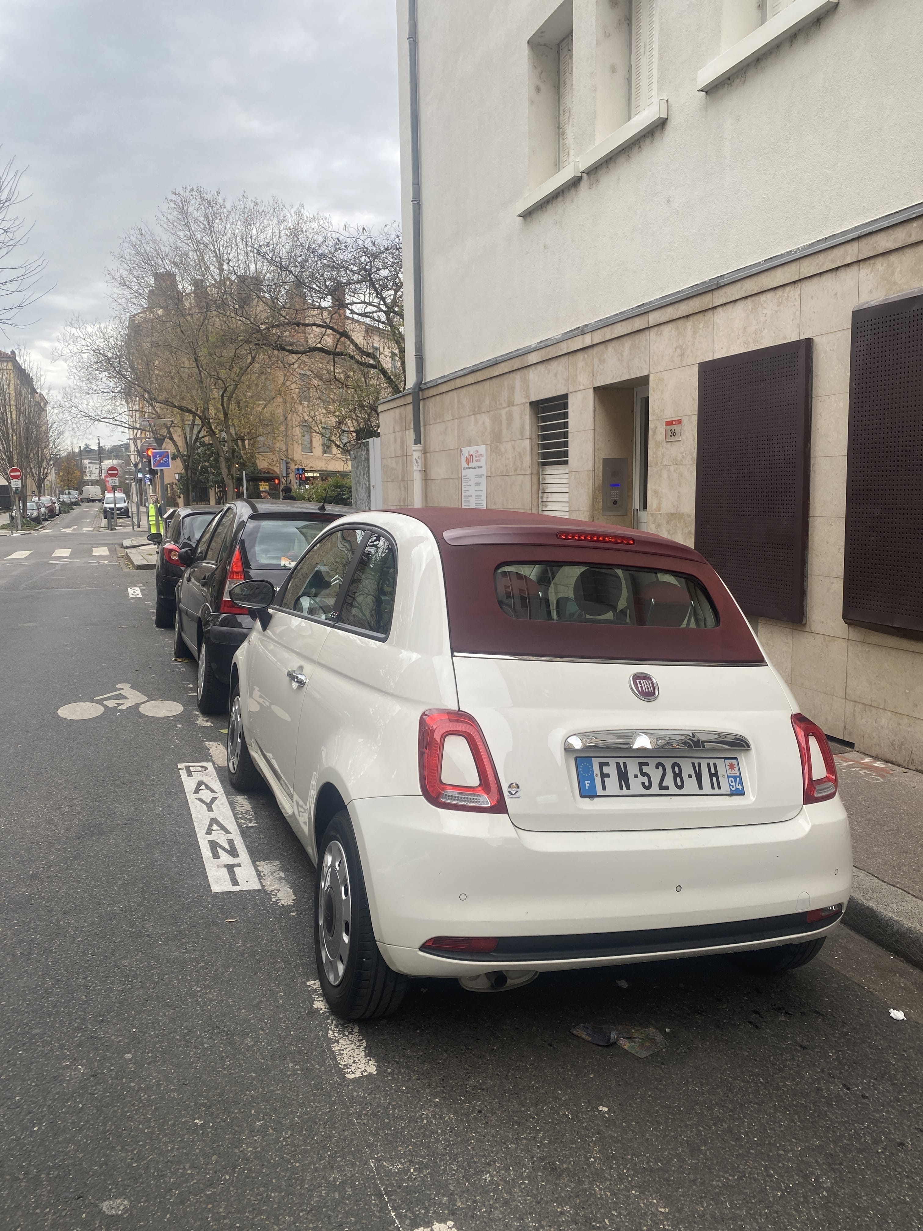 Fiat 500 C avec Dashcam