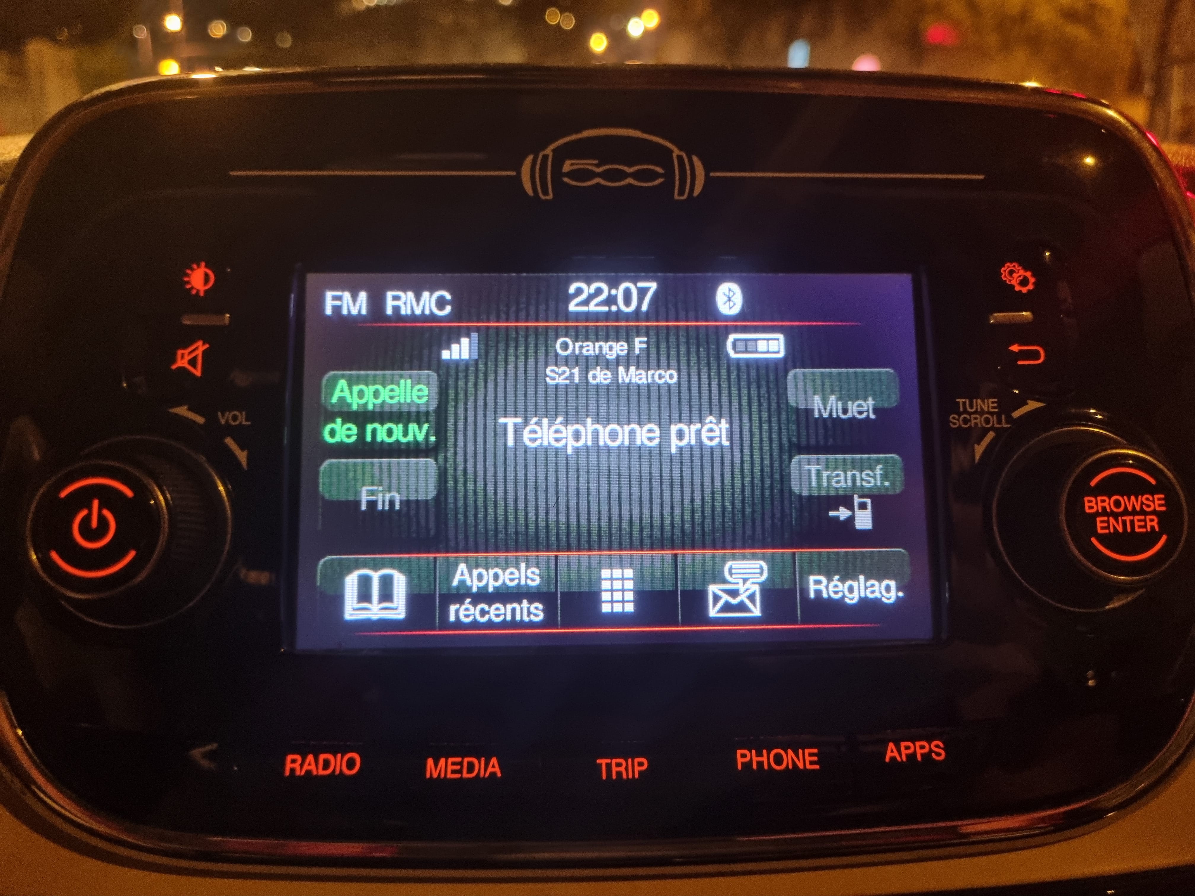 Fiat 500 TOIT OUVRANT, Clim auto, Bluetooh tactile, USB, régulateur, radar de recul, super 95 avec Audio Bluetooth