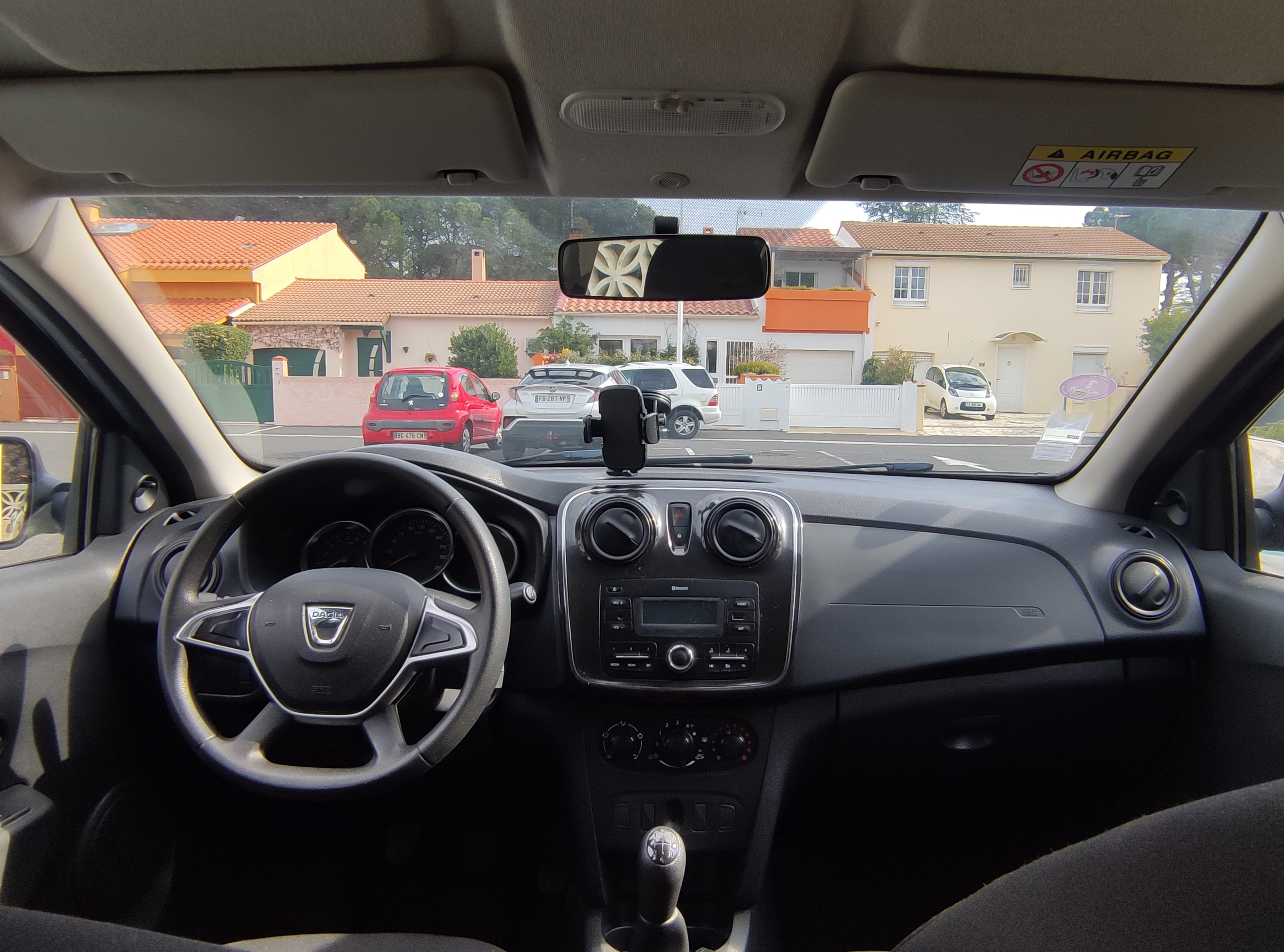 Dacia Sandero with Snow chains