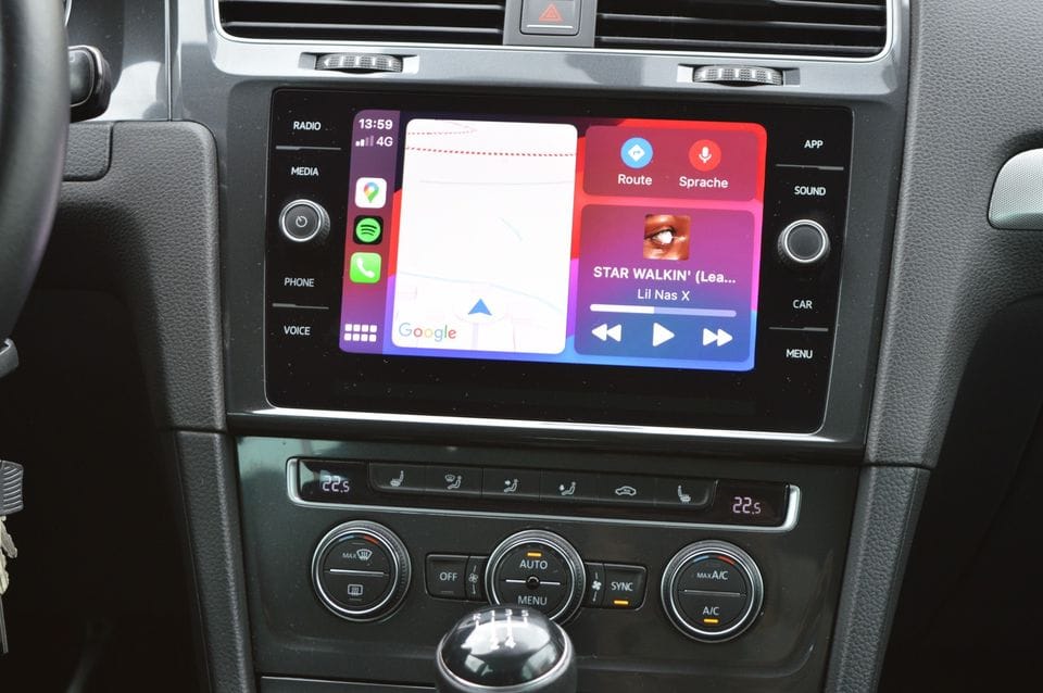 Volkswagen Golf avec Apple CarPlay
