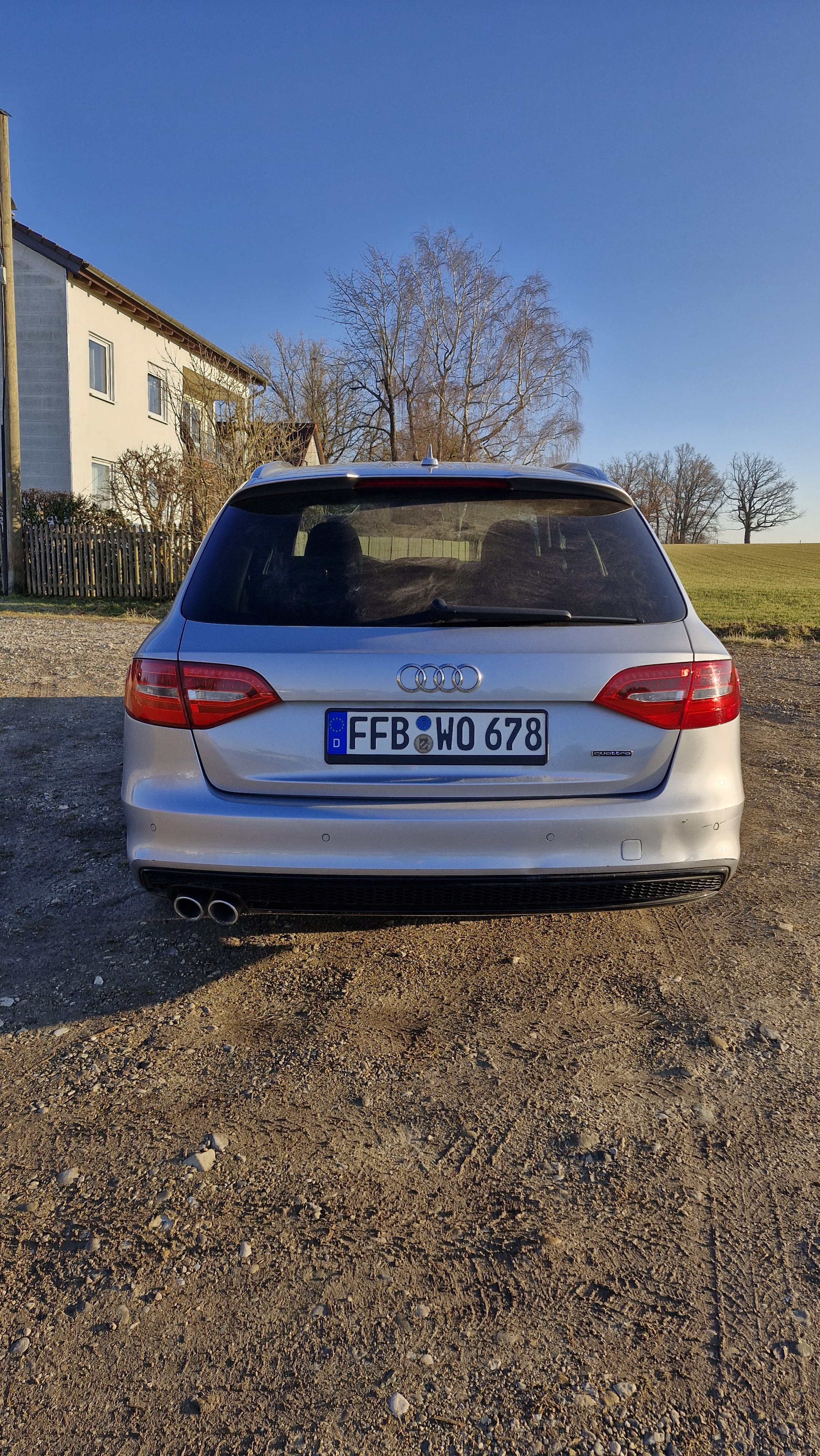 Audi A4 Avant quattro S-line with Snow tires