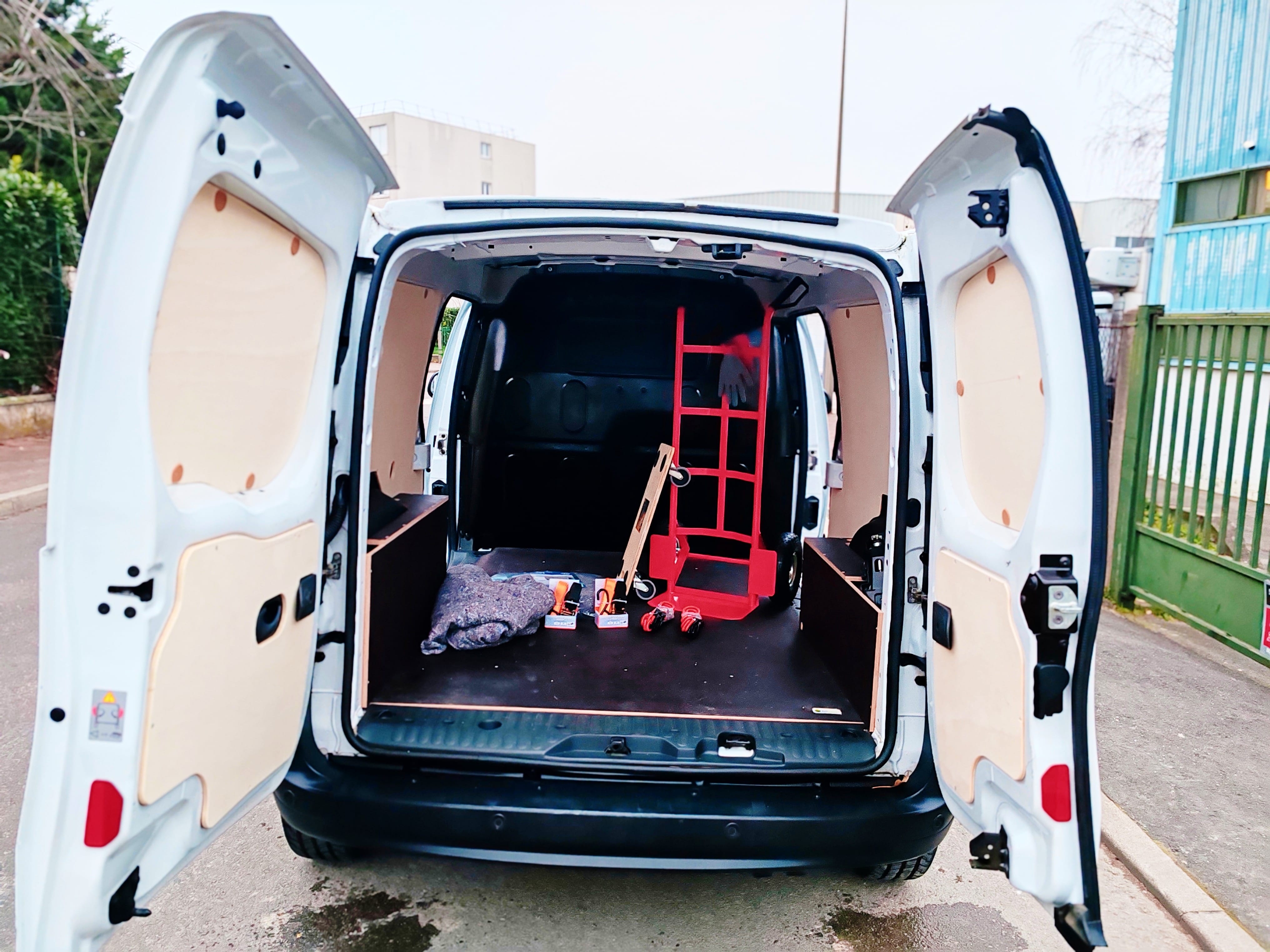 Renault Kangoo Express 4m3=modèle allongé+diable+plateau roulant+tendeurs+Sangles+couvertures avec Régulateur de vitesse