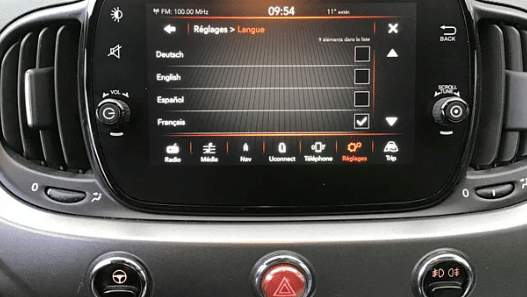 Fiat 500 USB - Bluetooth - GPS avec Audio Bluetooth