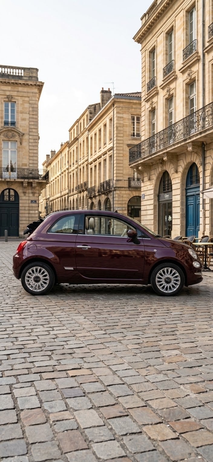 Fiat 500 C  Partez à l’aventure avec notre Fiat 500 Cab – Style, Confort et Liberté à Bordeaux avec Climatisation