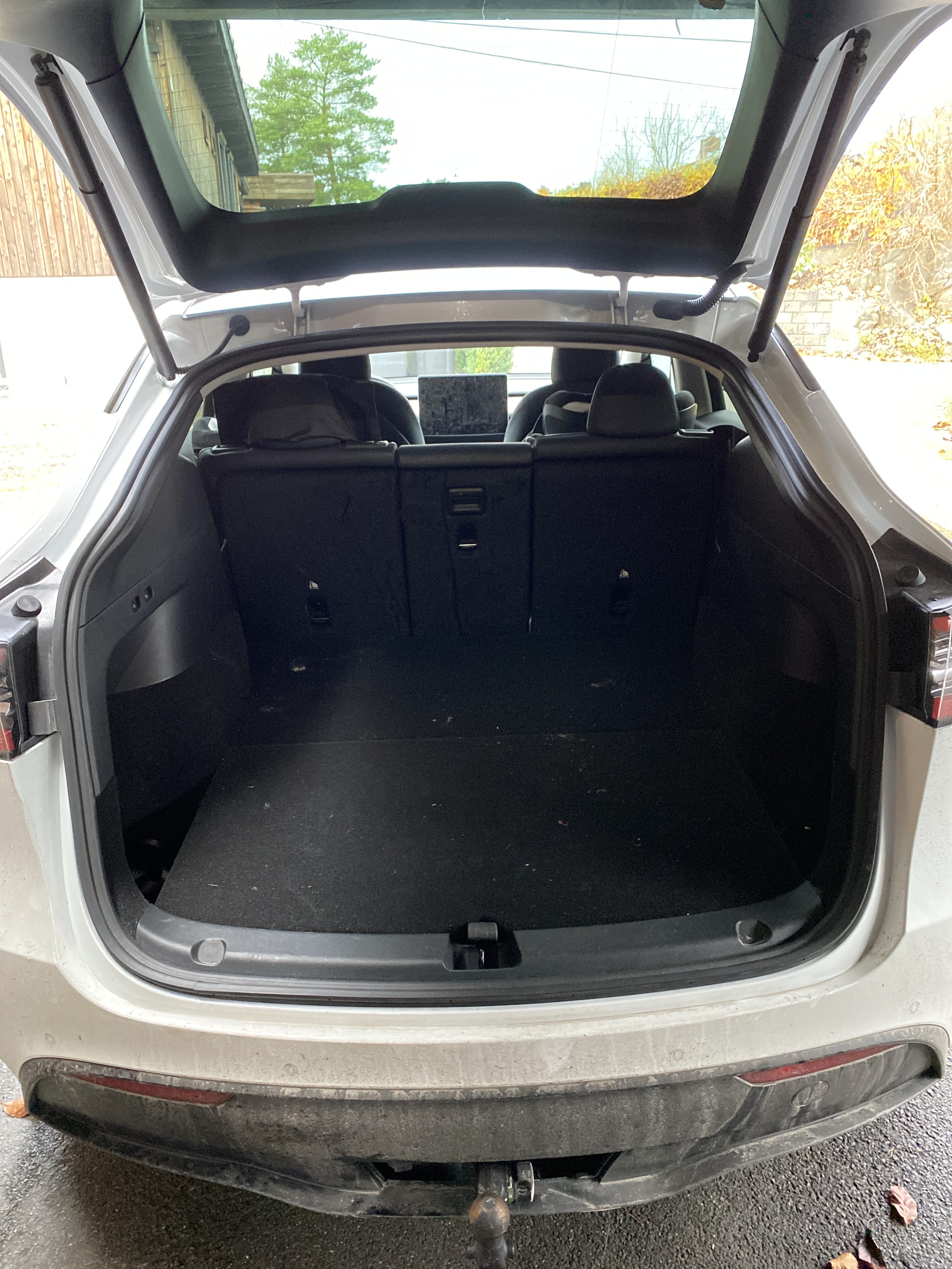 Tesla Model Y with Baby seat