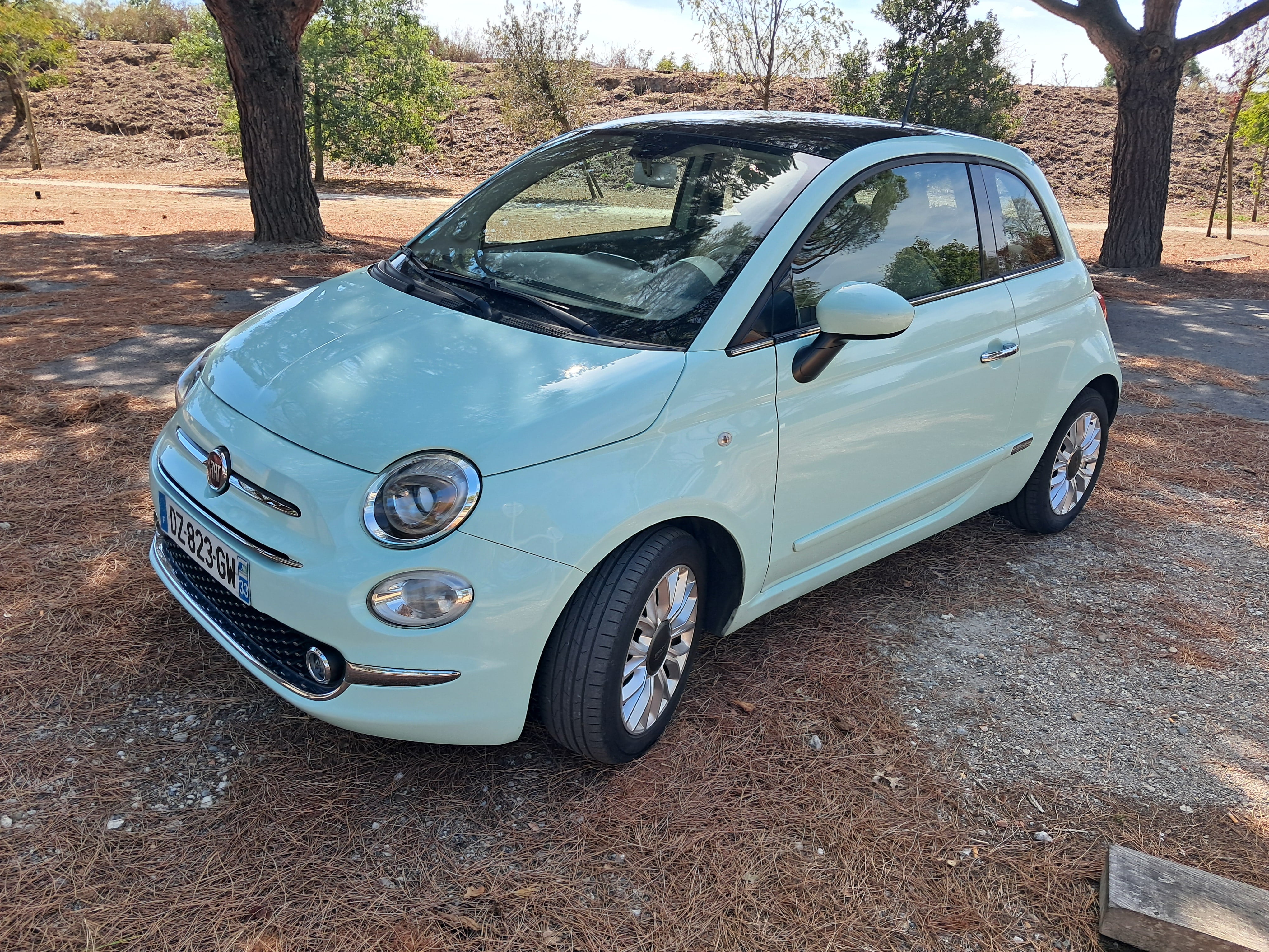 Fiat 500 1.2 69cv Fire toit panoramique, 2016, Essence 95