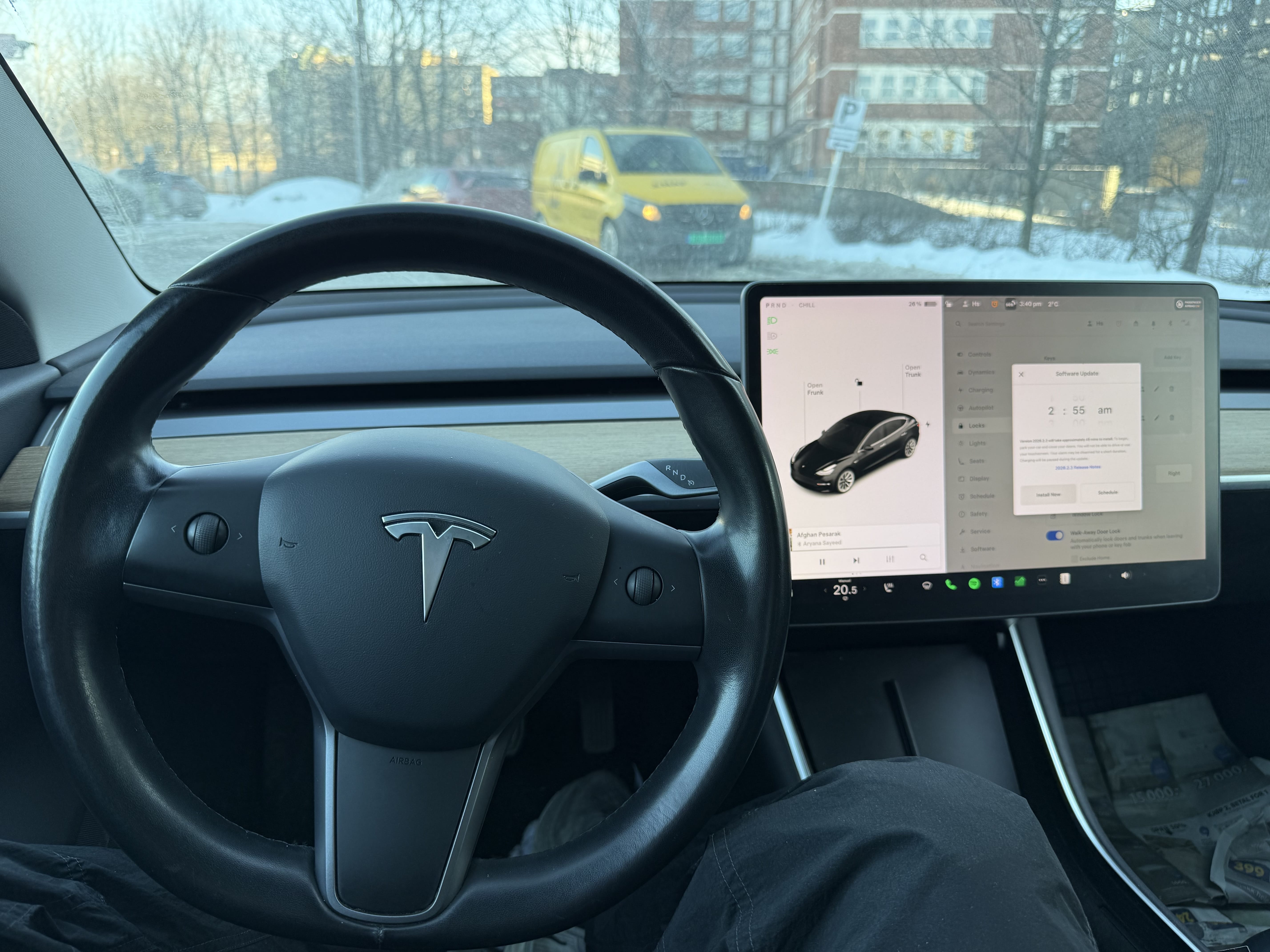 Tesla Model 3 Long Range mit Rückfahrkamera
