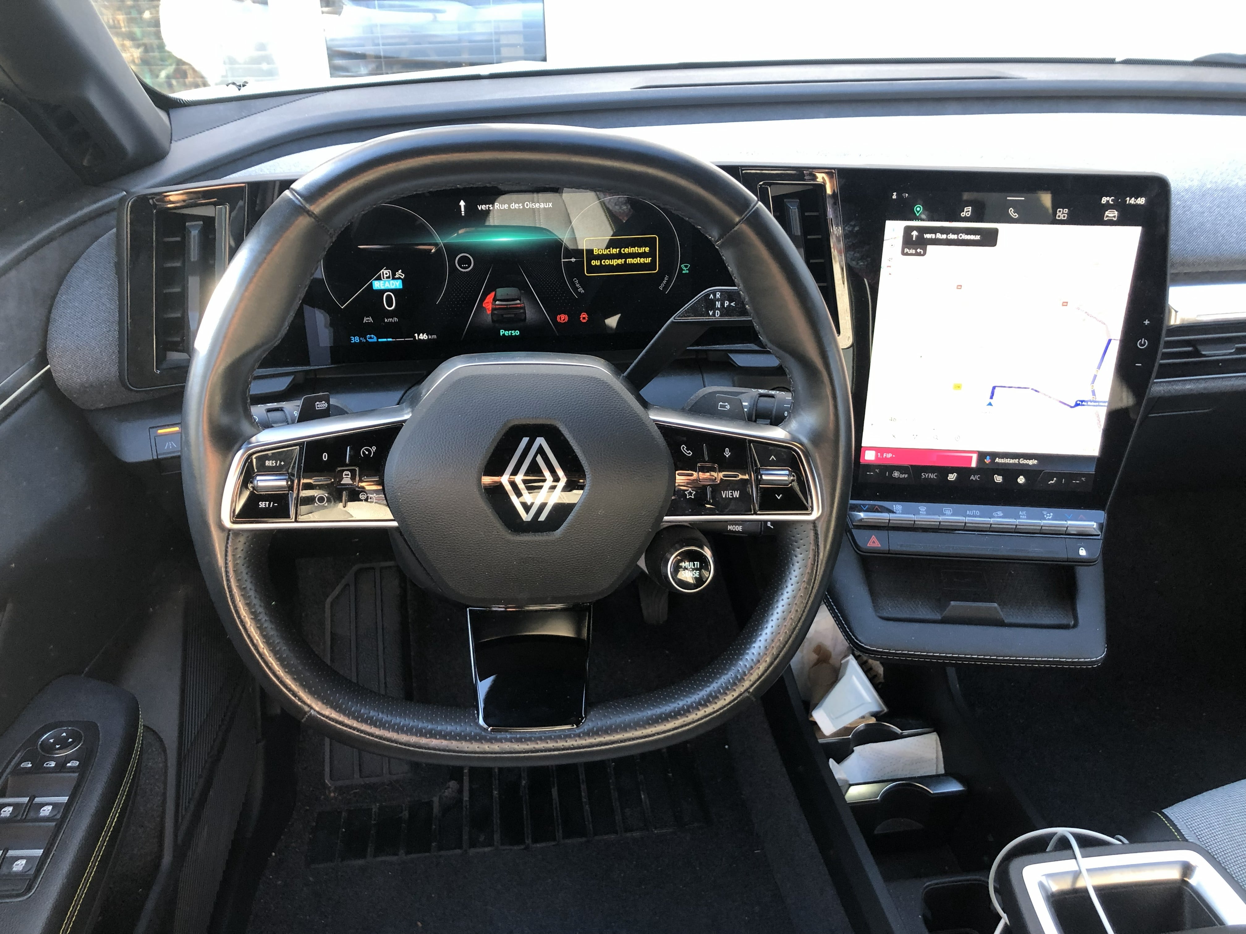 Renault Mégane E-tech Électrique Techno 60 kWh 220 ch Recharge AC 7 kW ou DC 130 kW (pompe à chaleur, régulateur adaptatif) avec Siège bébé