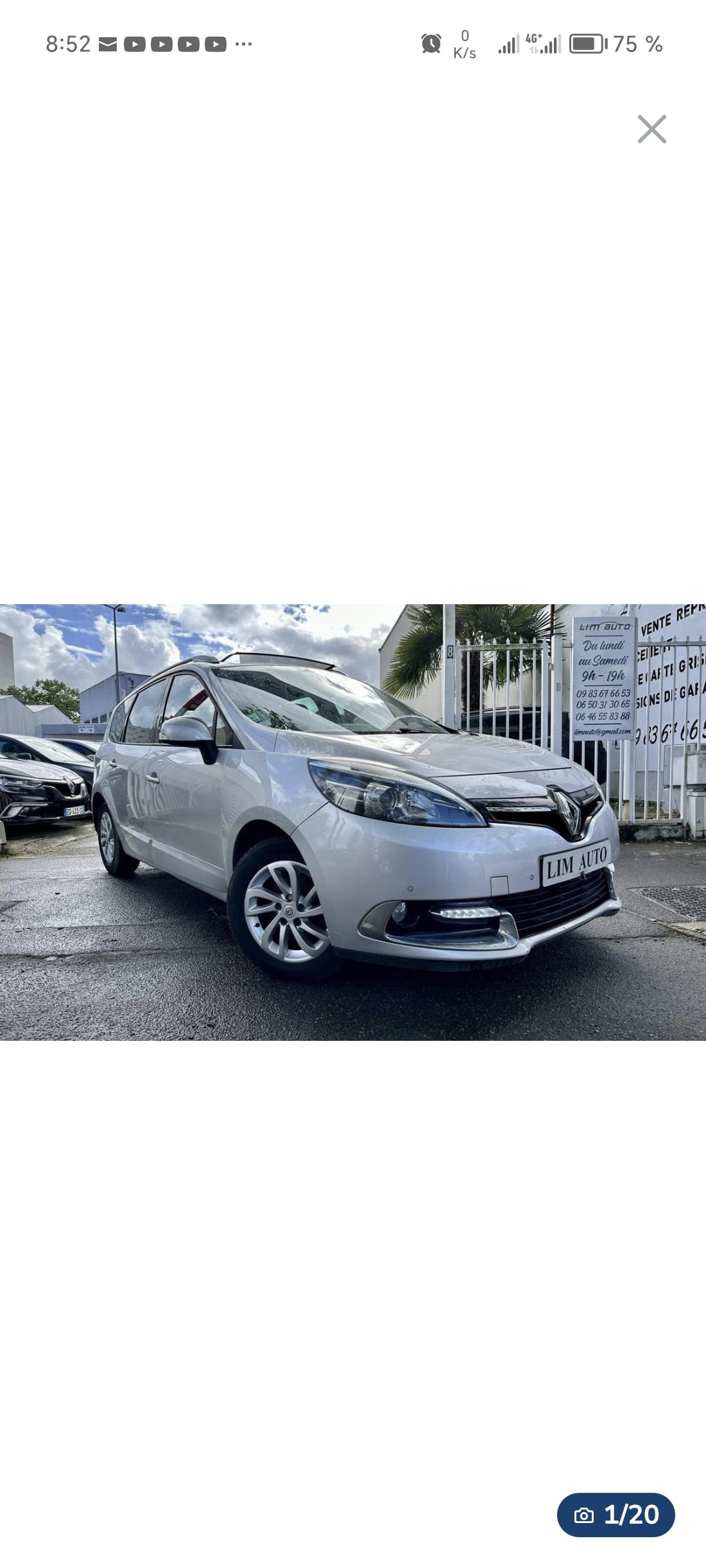 Renault Grand Scenic 7pl Diesel faible conso toit ouvrant panoramique