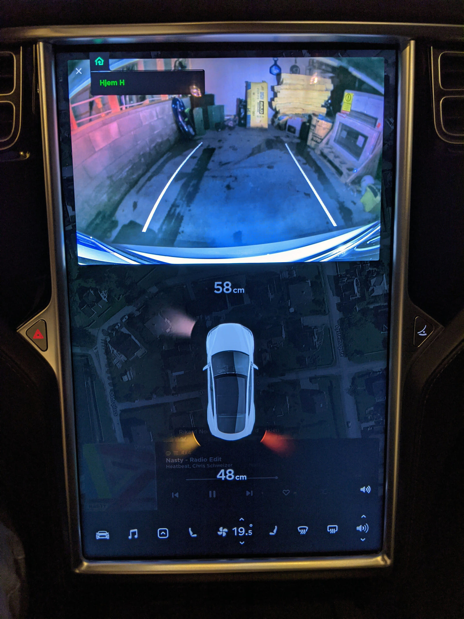 Tesla Model S with Snow tires