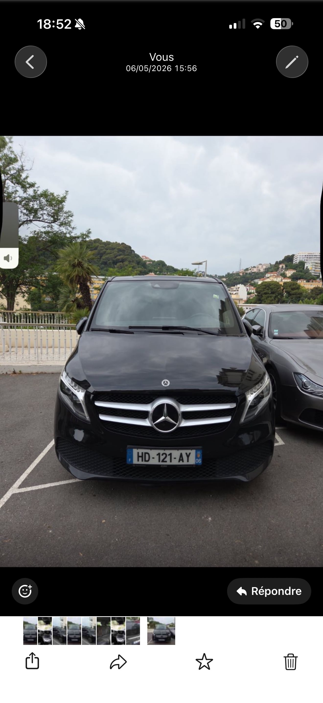 Mercedes-Benz Classe V 300d, 2022, Diesel, automatique, 8 places