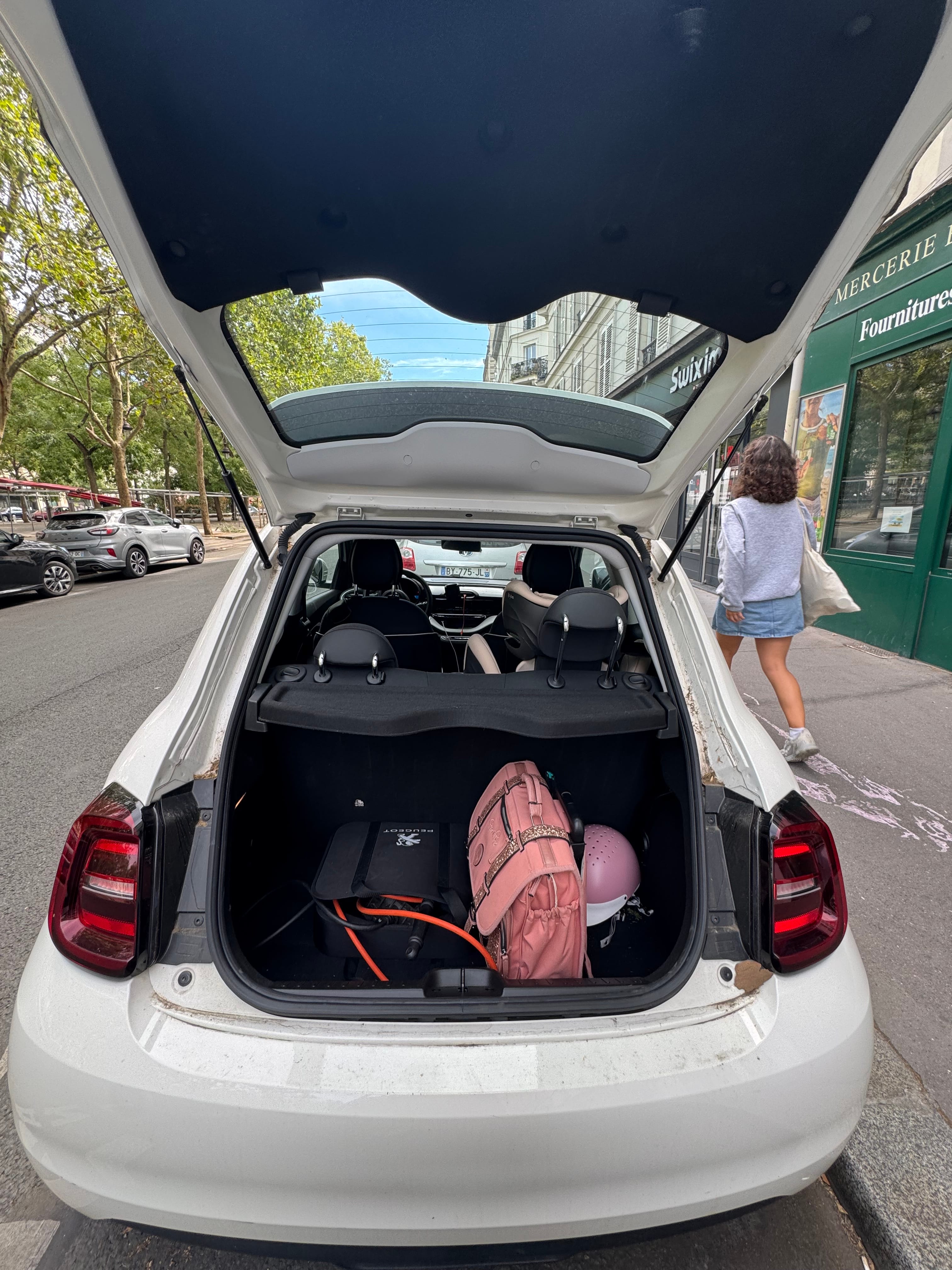 Fiat 500 C con Silla infantil