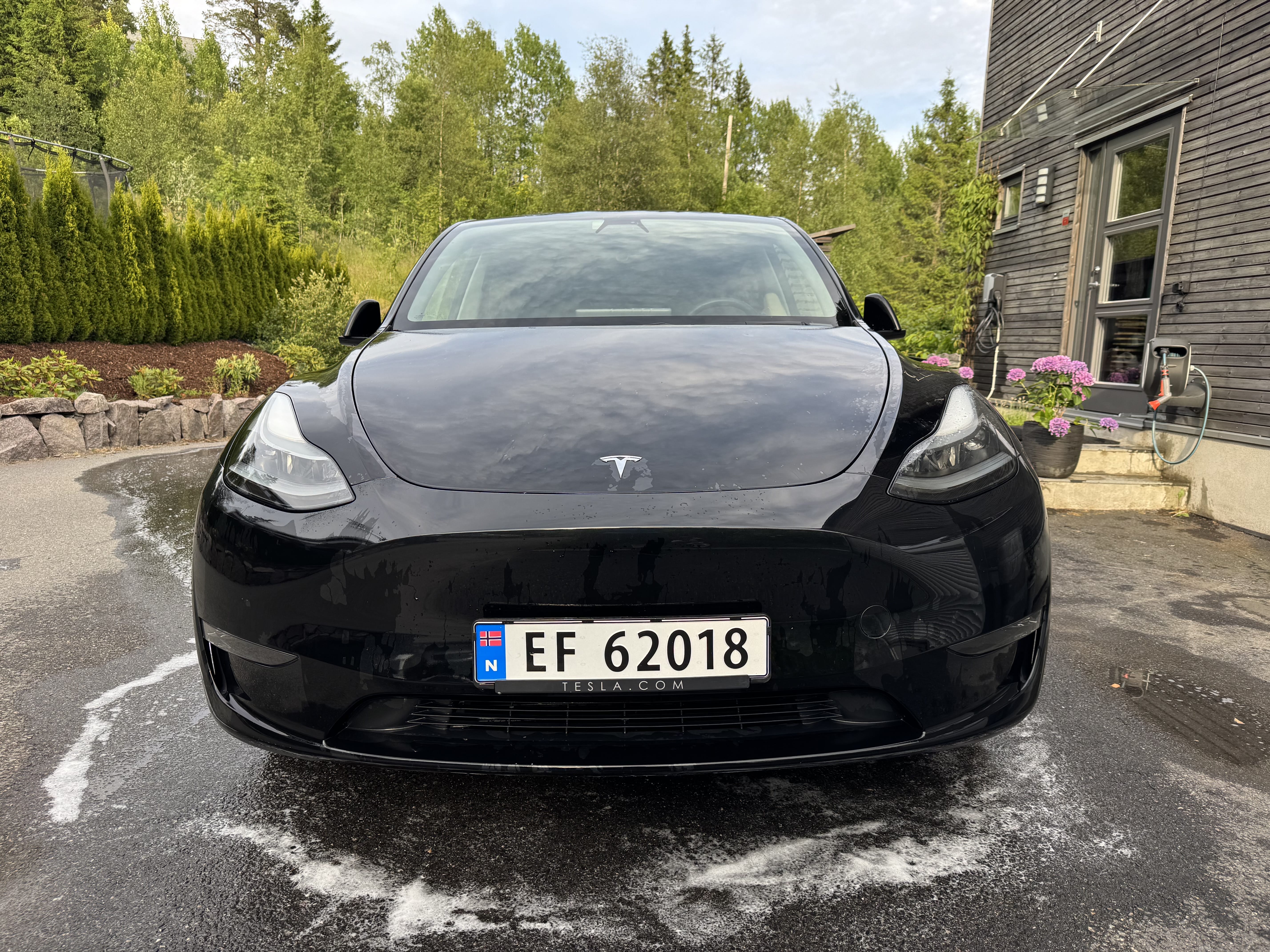 Tesla Model Y with Baby seat