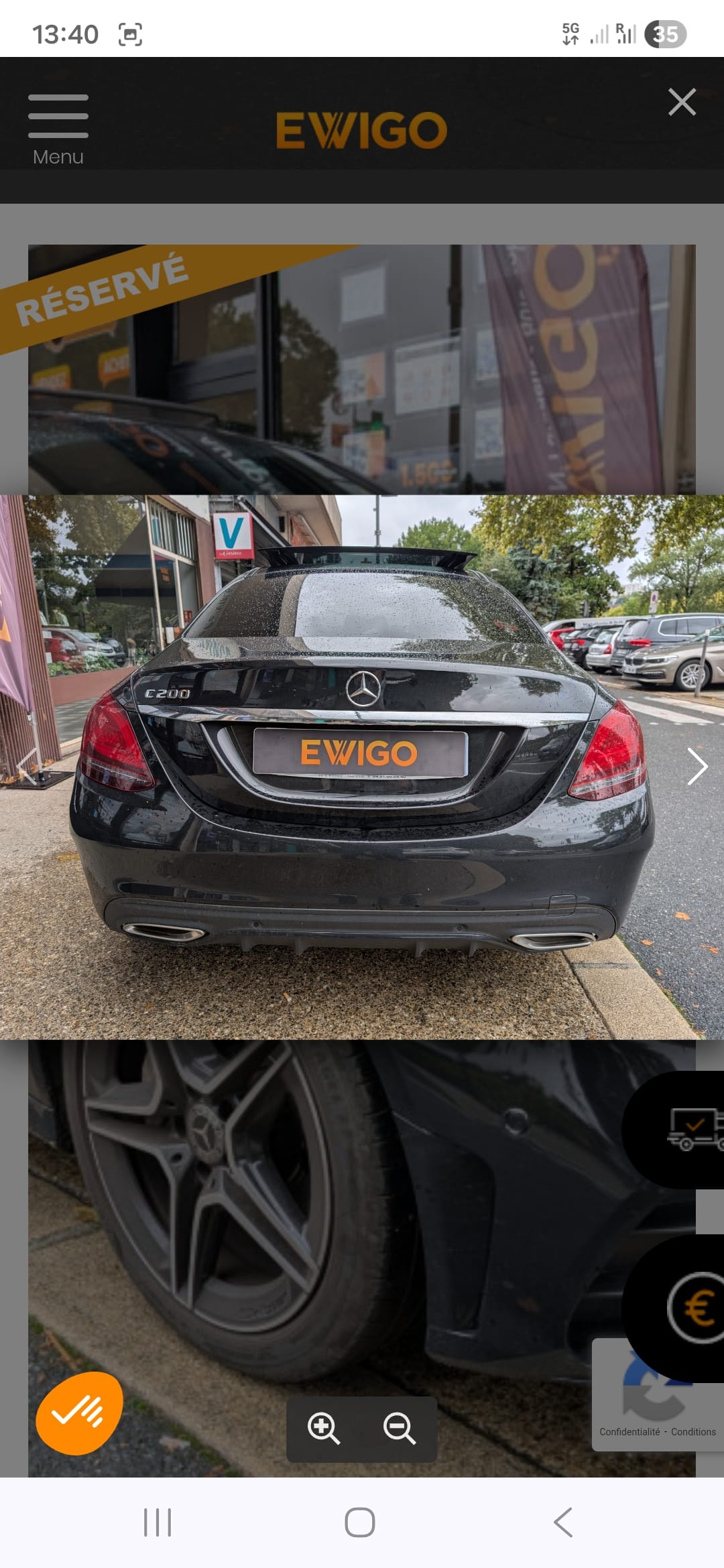 Mercedes-Benz Classe C Hybride avec Caméra de recul