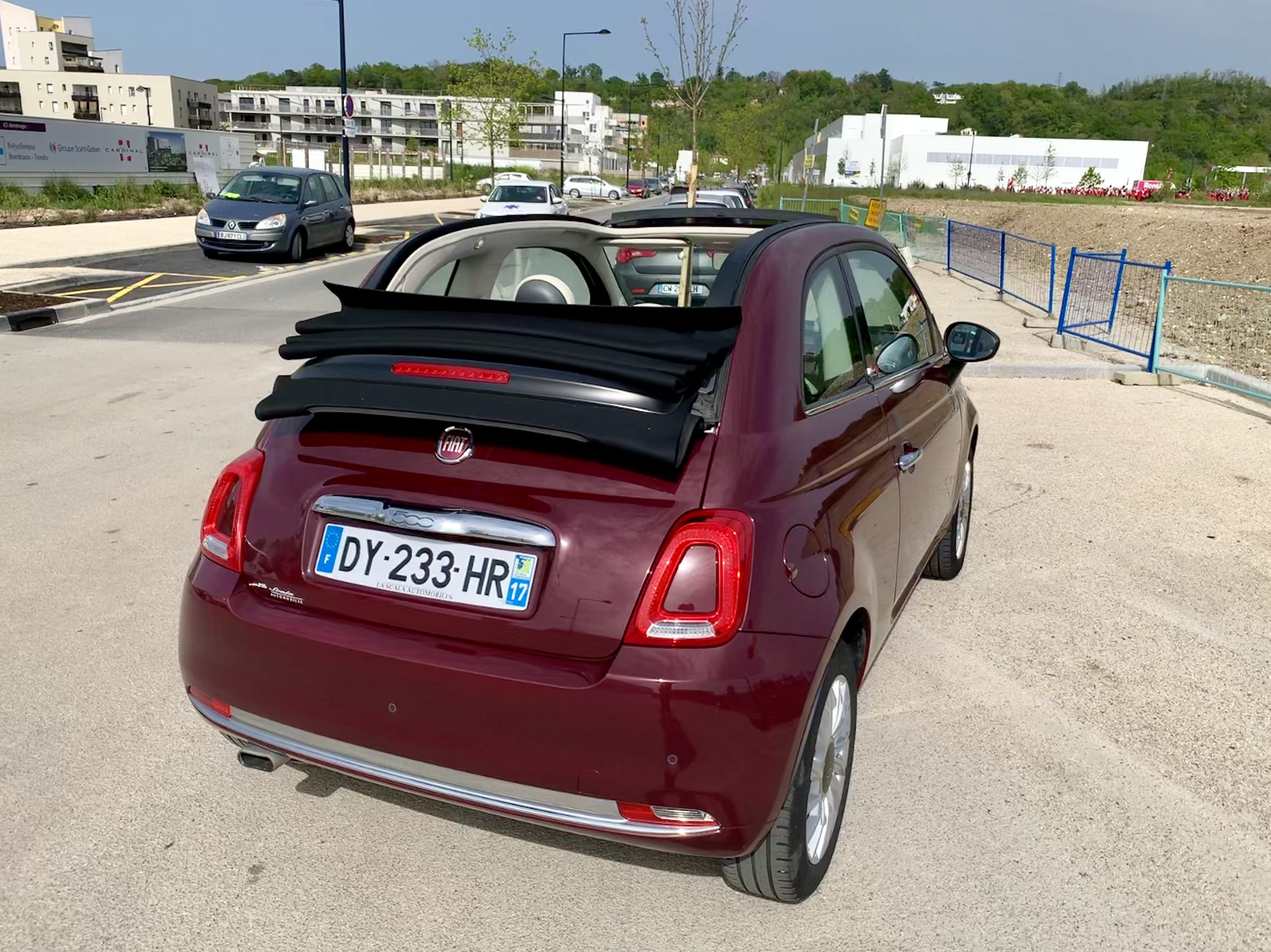 Fiat 500 C  Partez à l’aventure avec notre Fiat 500 Cab – Style, Confort et Liberté à Bordeaux, 2015, Essence 95