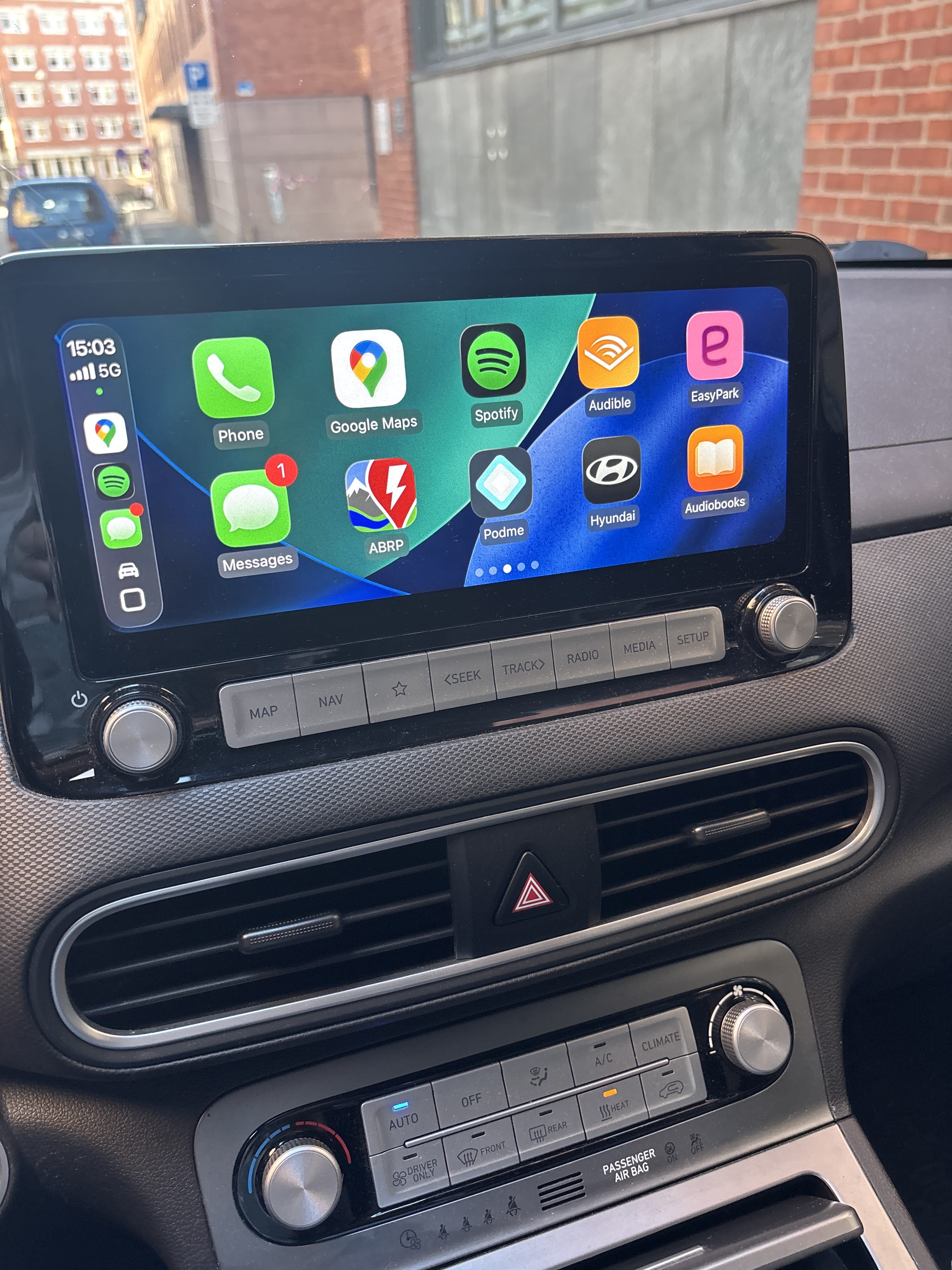 Hyundai Kona Electric med Android Auto