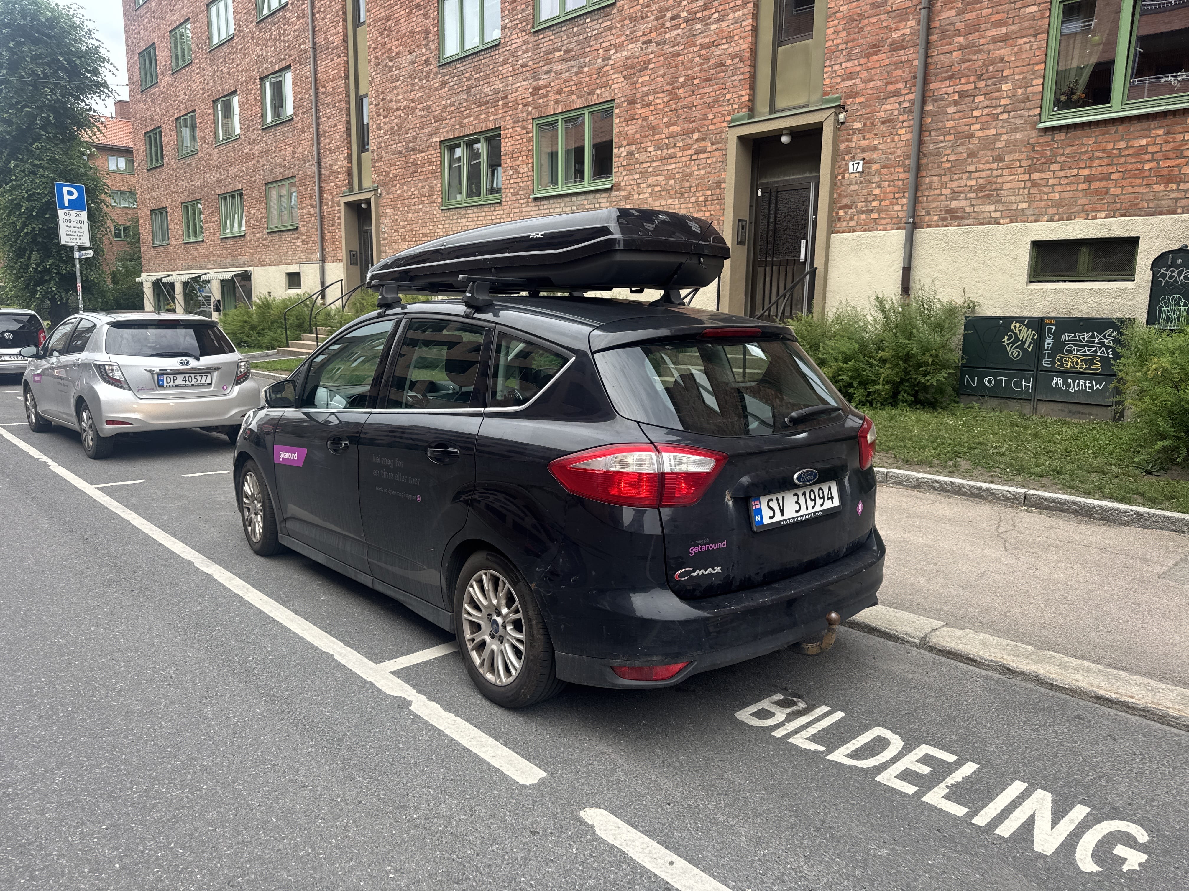 Ford C-Max with Roof box